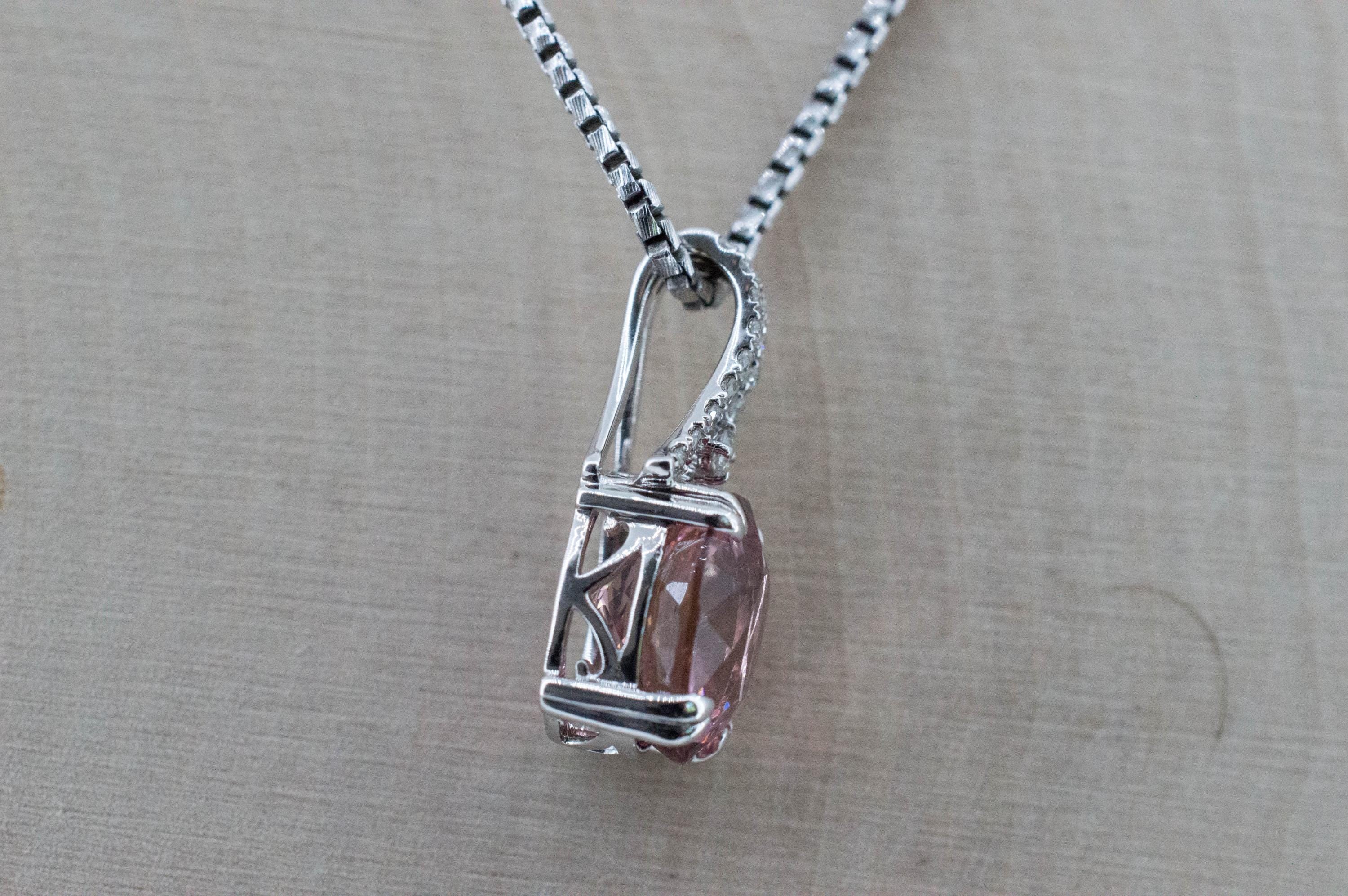 Tourmaline Pendant; Natural Untreated Congo Peach Tourmaline; 3.090cts - Mark Oliver Gems