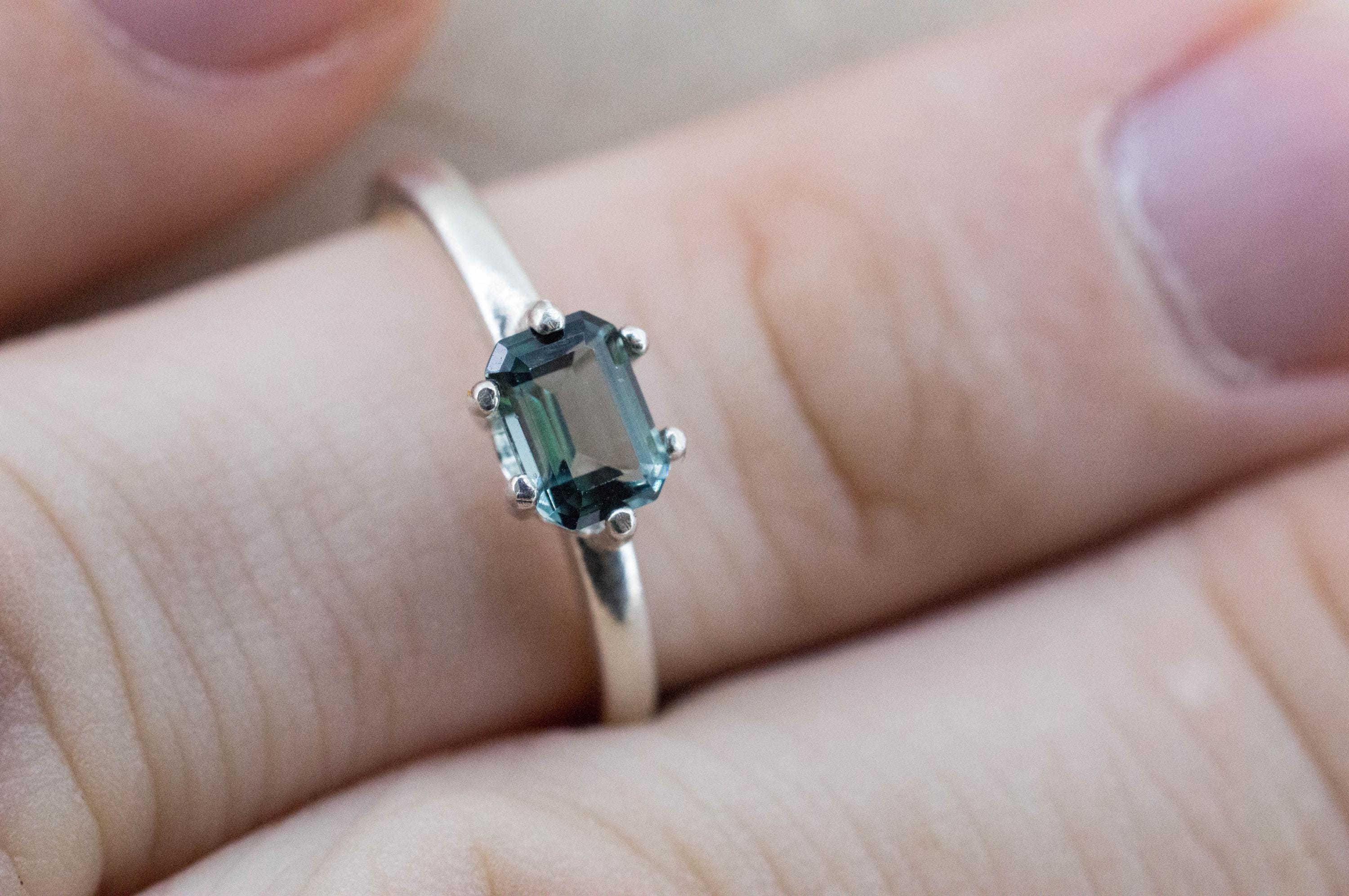 Gray Tourmaline Ring, Natural Untreated Brazil Tourmaline; 0.560cts - Mark Oliver Gems