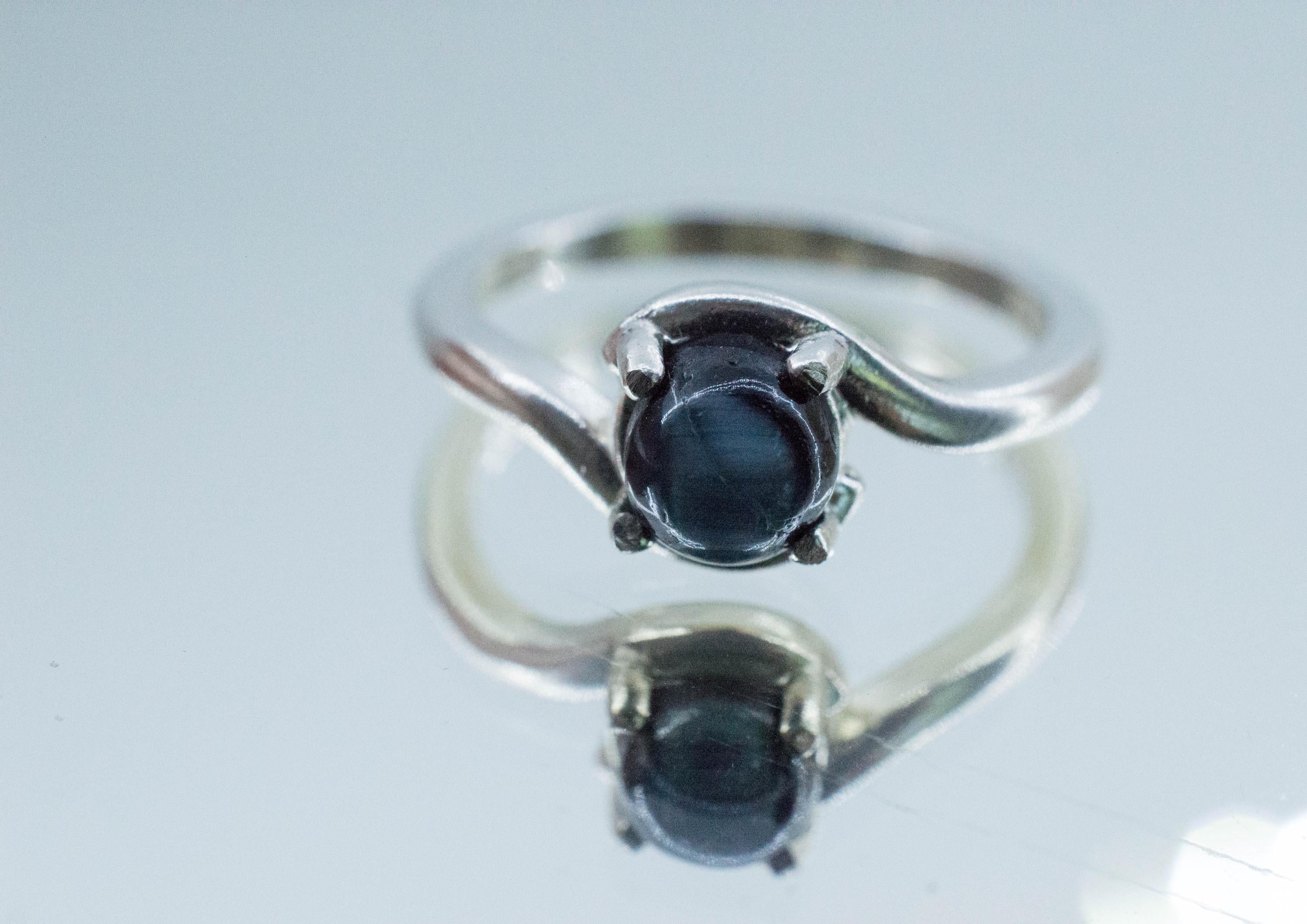 Cat's Eye Tourmaline Ring, Natural Untreated Brazil Blue Tourmaline; 1.090cts - Mark Oliver Gems