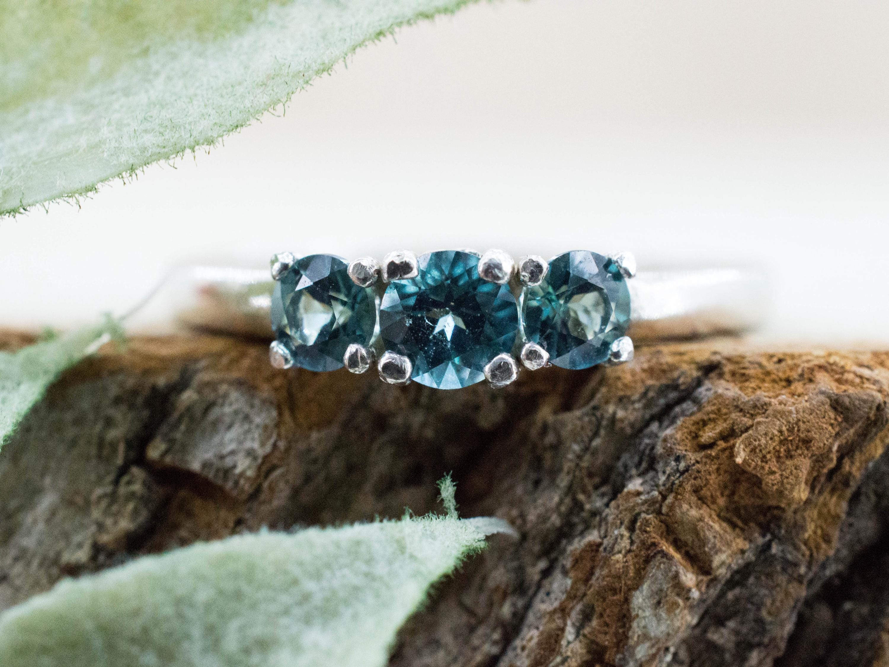 Indicolite Tourmaline Ring, Natural Untreated Brazil Blue Tourmaline; 0.595cts - Mark Oliver Gems