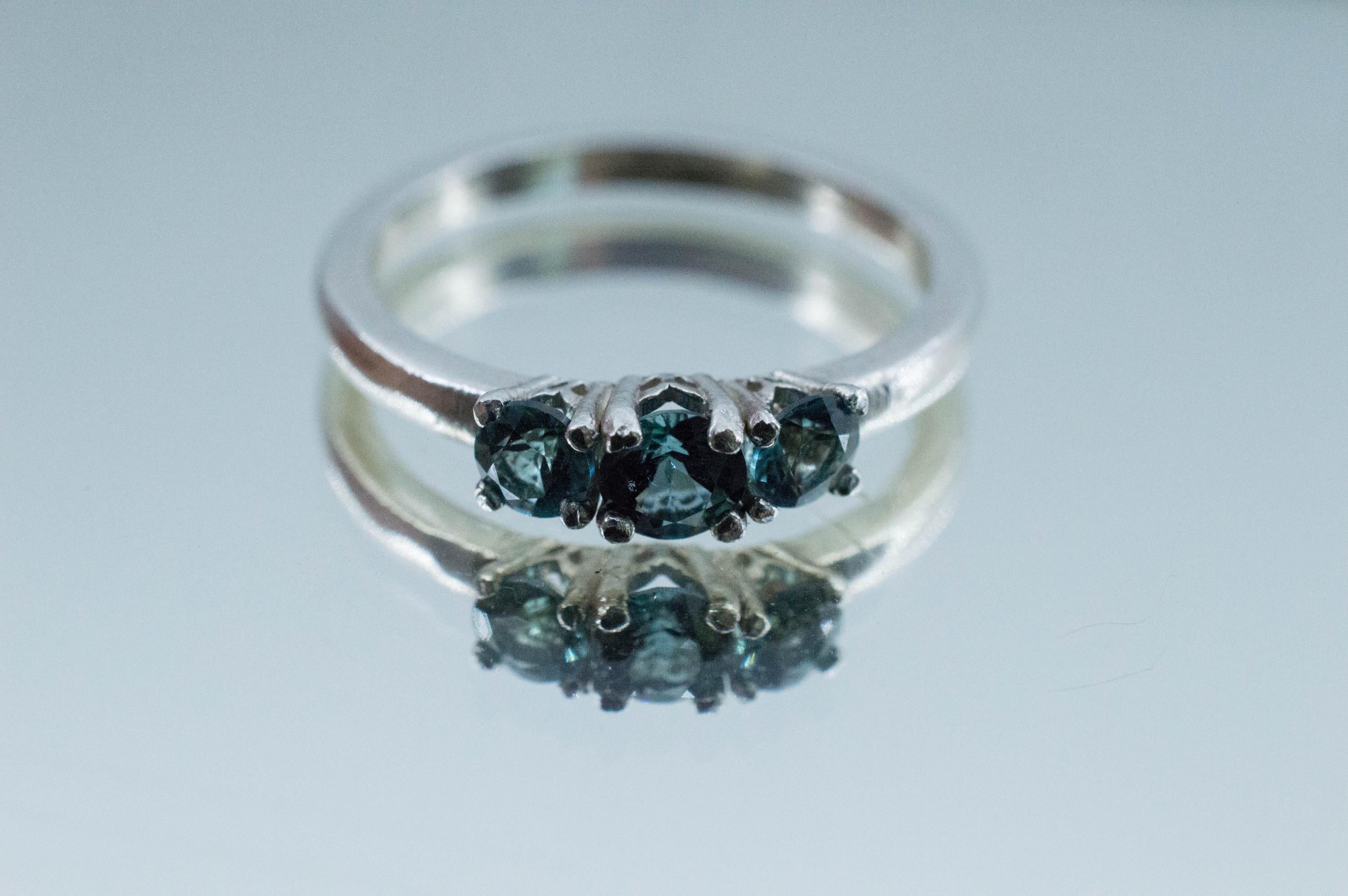 Indicolite Tourmaline Ring, Natural Untreated Brazil Blue Tourmaline; 0.595cts - Mark Oliver Gems