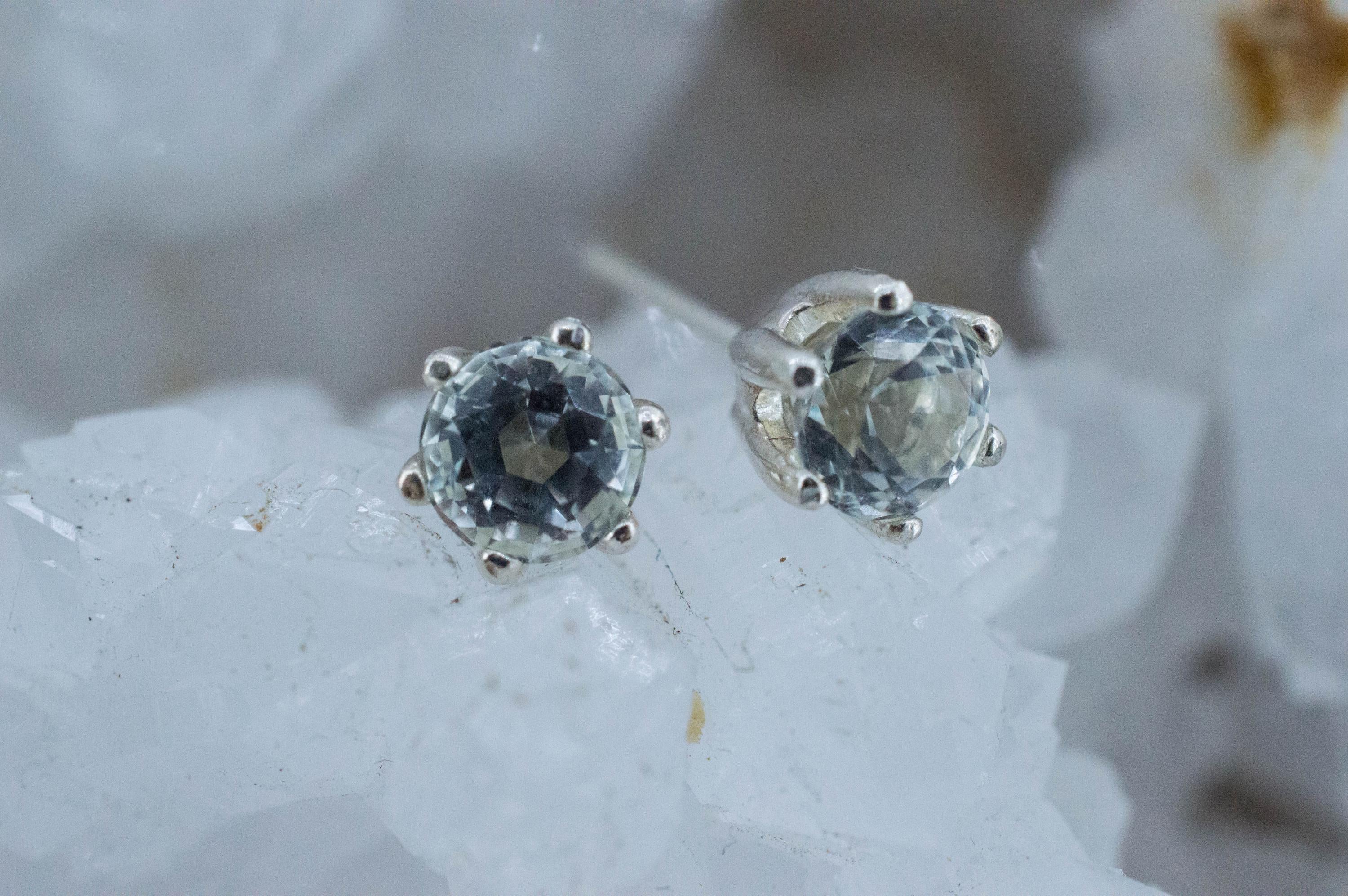 Achroite Tourmaline Earrings; Natural Untreated Namibia Colorless Tourmaline; 1.500cts - Mark Oliver Gems