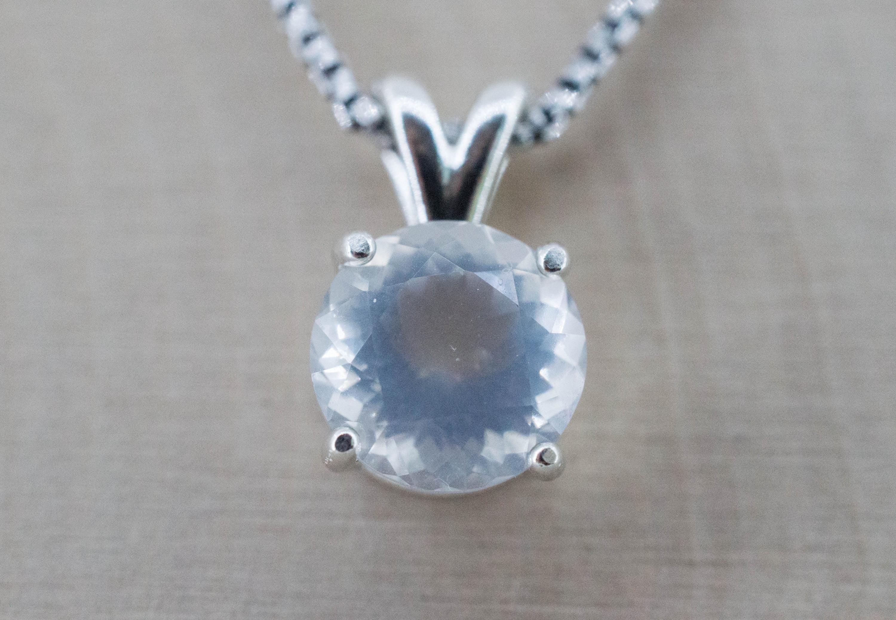 Moon Quartz Pendant, Natural Untreated Brazil Quartz; 2.690cts - Mark Oliver Gems