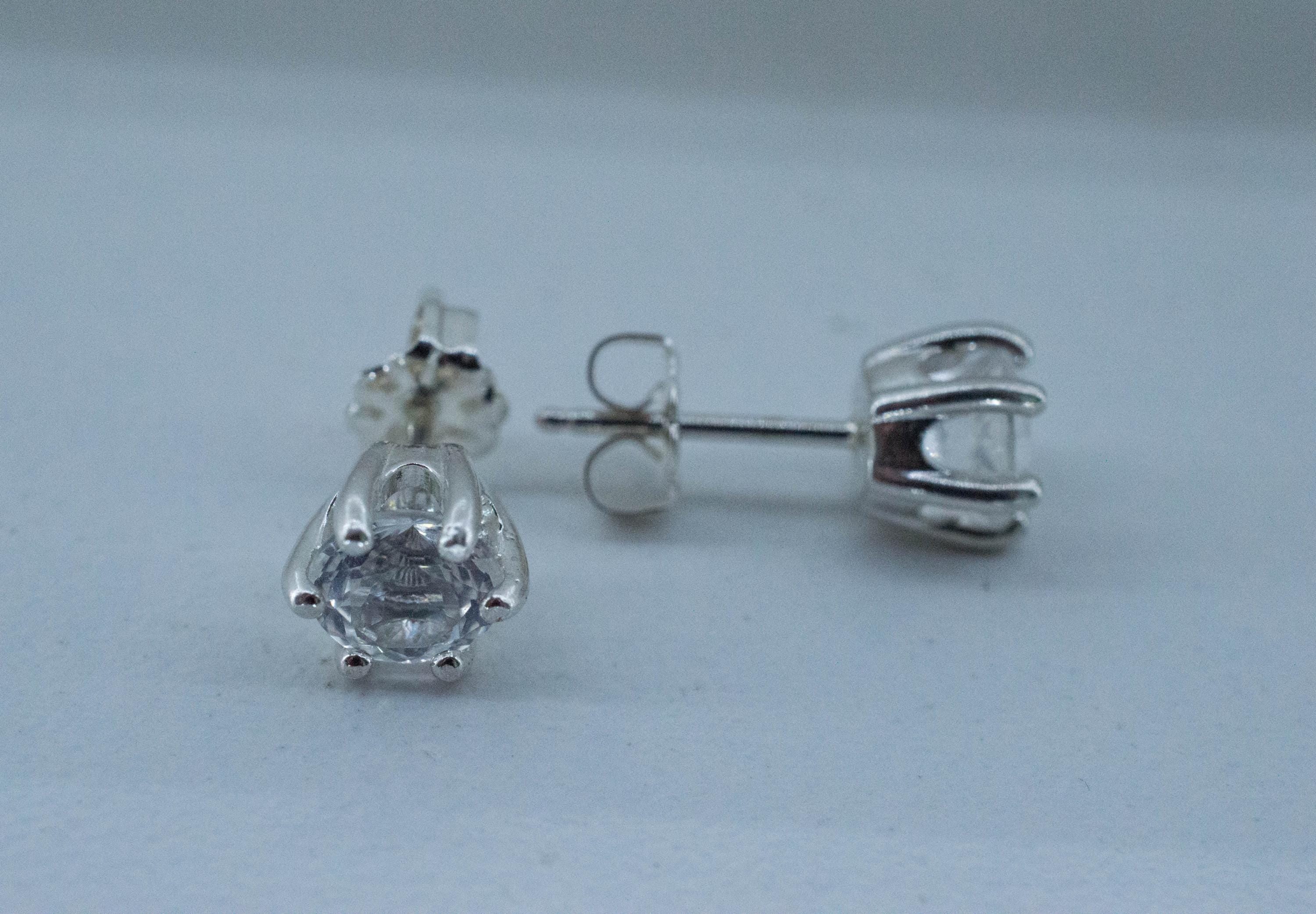 Moon Quartz Earrings, Natural Untreated Brazilian Quartz; 1.515cts - Mark Oliver Gems
