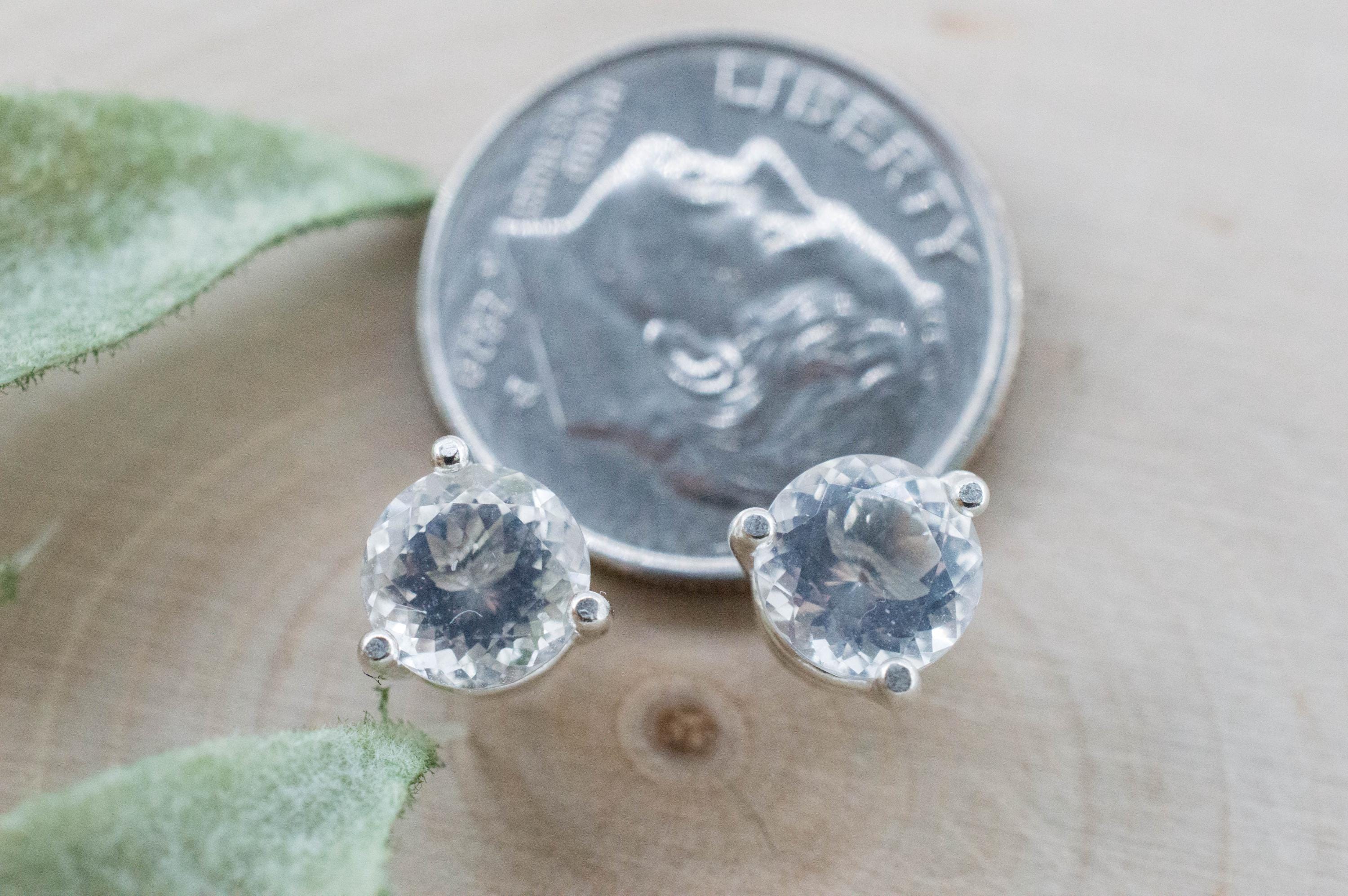 Moon Quartz Earrings, Natural Untreated Brazilian Quartz; 1.625cts - Mark Oliver Gems