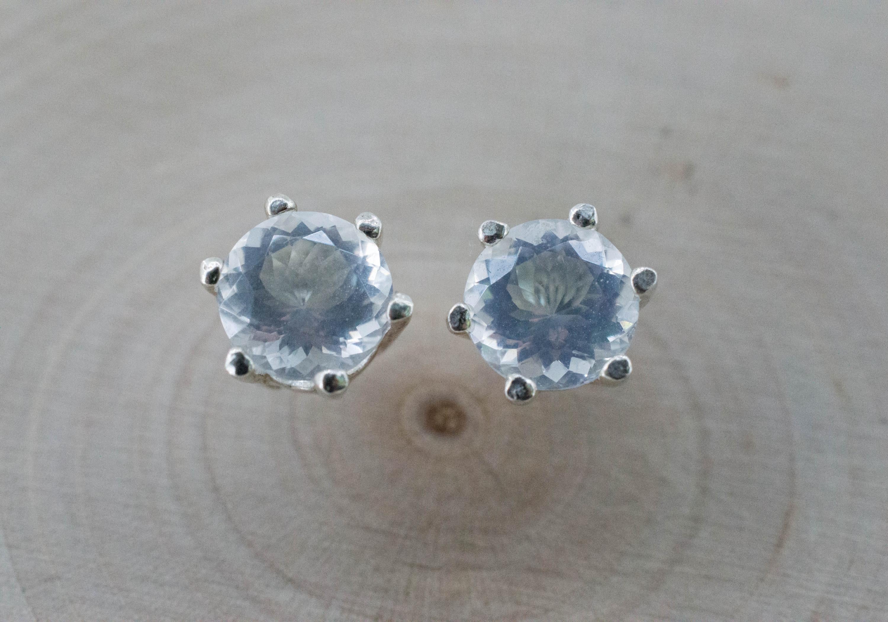 Moon Quartz Earrings, Natural Untreated Brazilian Quartz; 2.360cts - Mark Oliver Gems