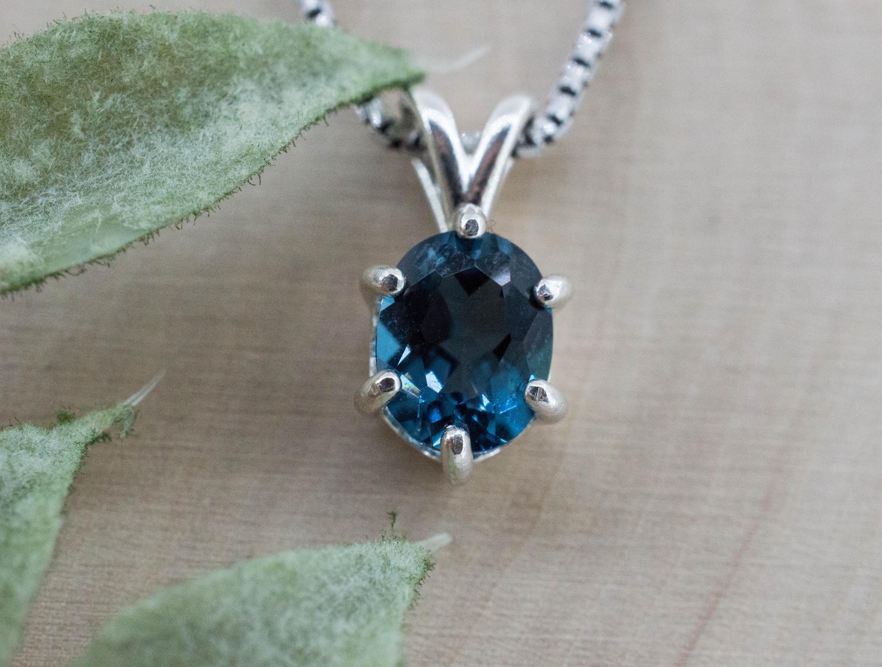 London Blue Topaz Pendant; Natural Brazil Topaz; 2.025cts - Mark Oliver Gems