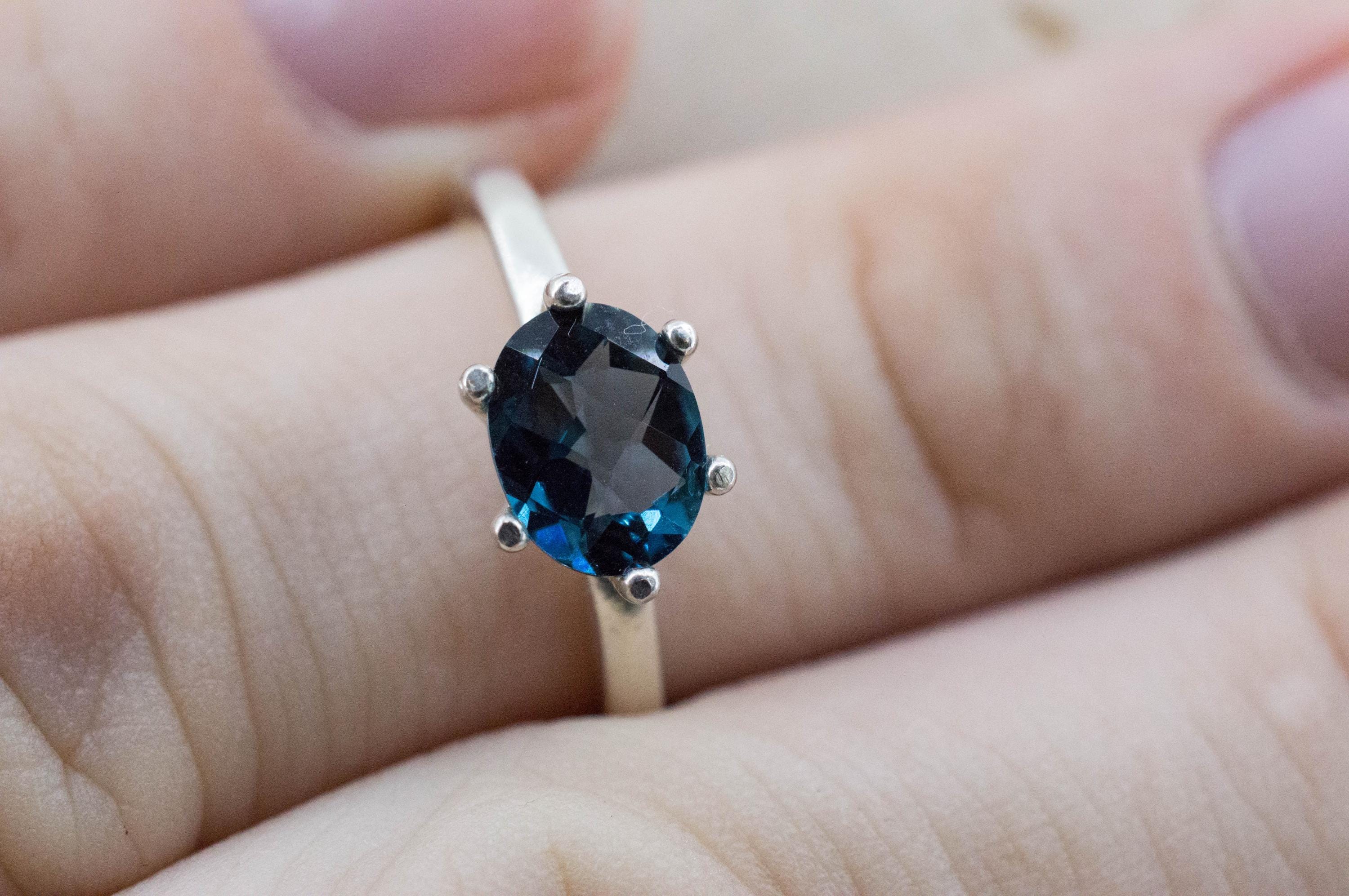 London Blue Topaz Ring, Natural Brazil Topaz; 1.315cts - Mark Oliver Gems