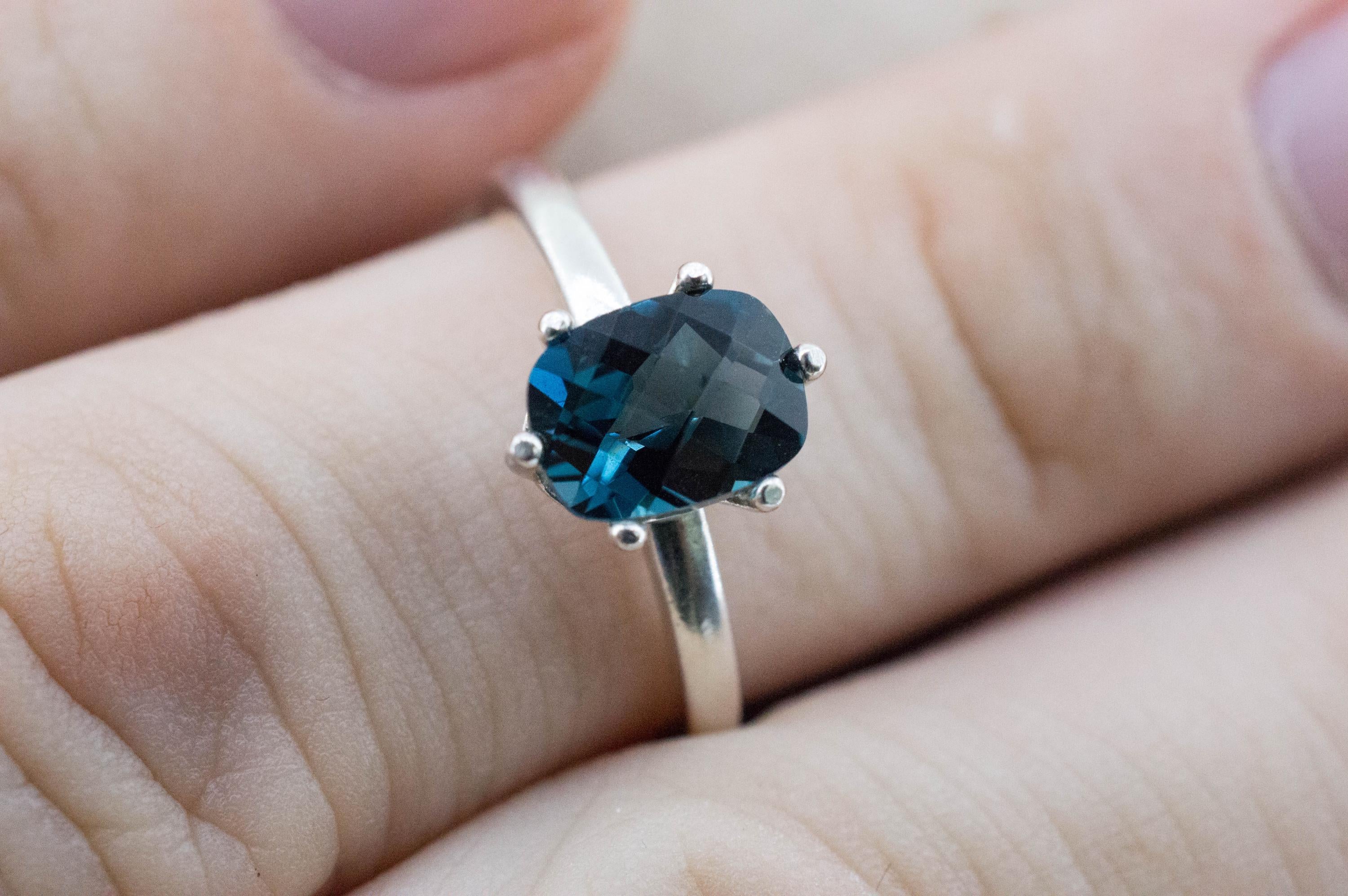 London Blue Topaz Ring, Natural Brazil Topaz; 1.590cts - Mark Oliver Gems