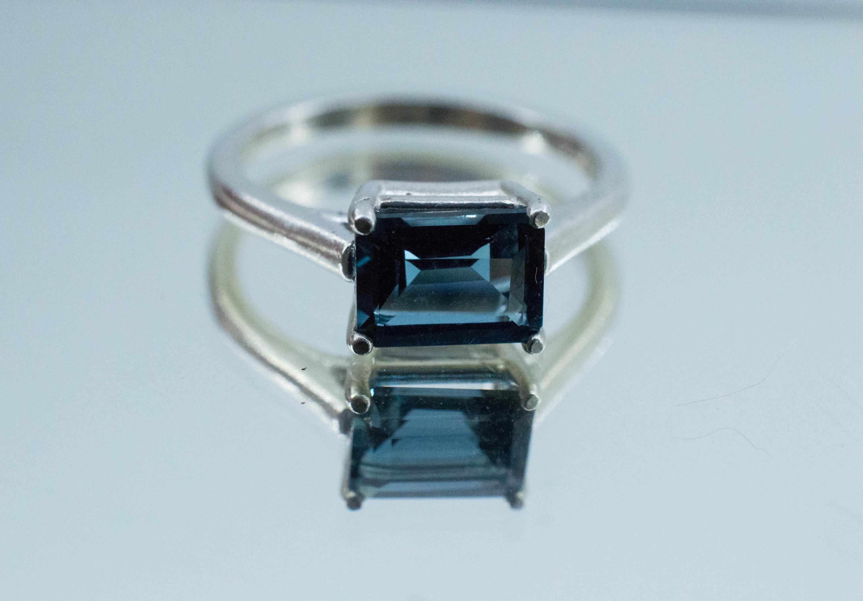 London Blue Topaz Ring, Natural Brazil Topaz; 1.770cts - Mark Oliver Gems