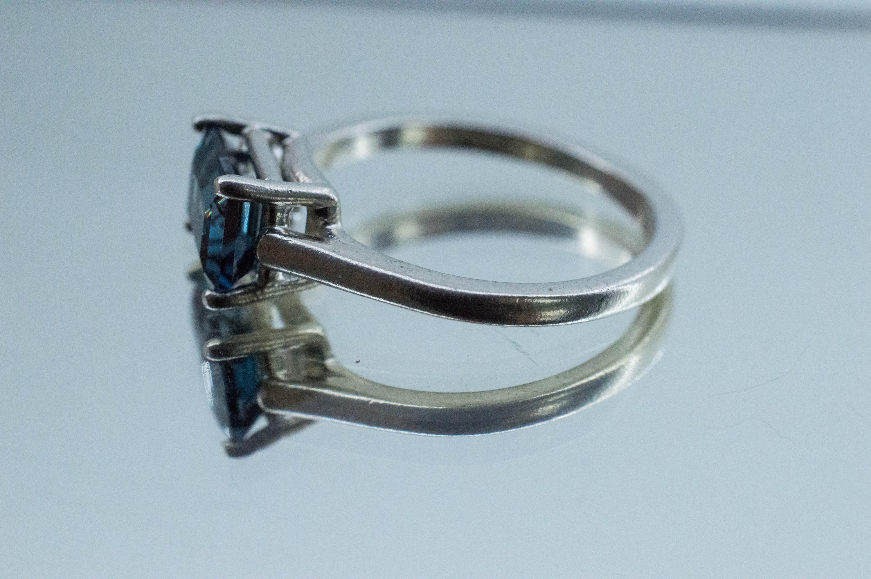 London Blue Topaz Ring, Natural Brazil Topaz; 1.770cts - Mark Oliver Gems