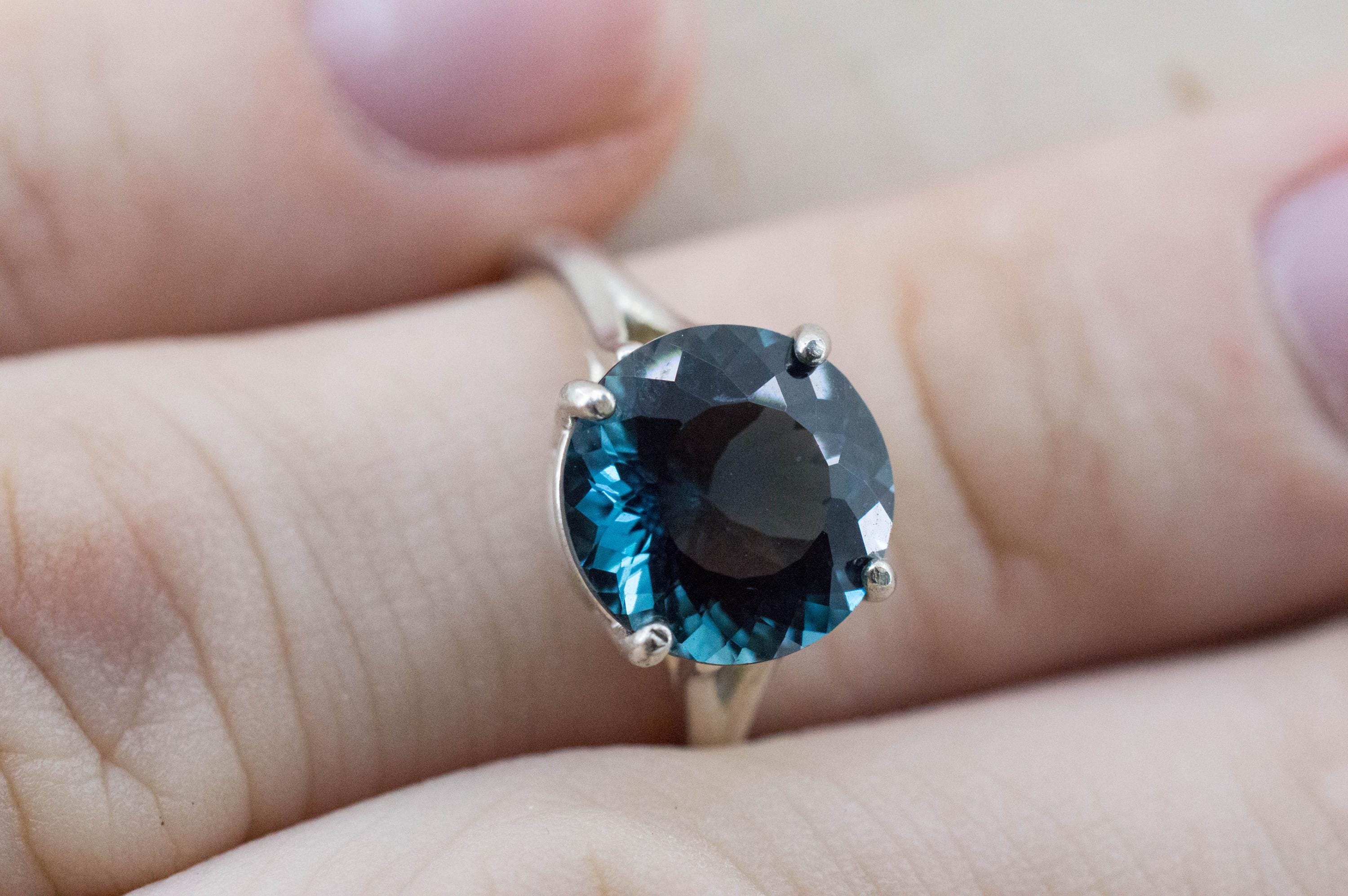 London Blue Topaz Ring, Natural Brazil Topaz; 4.470cts - Mark Oliver Gems