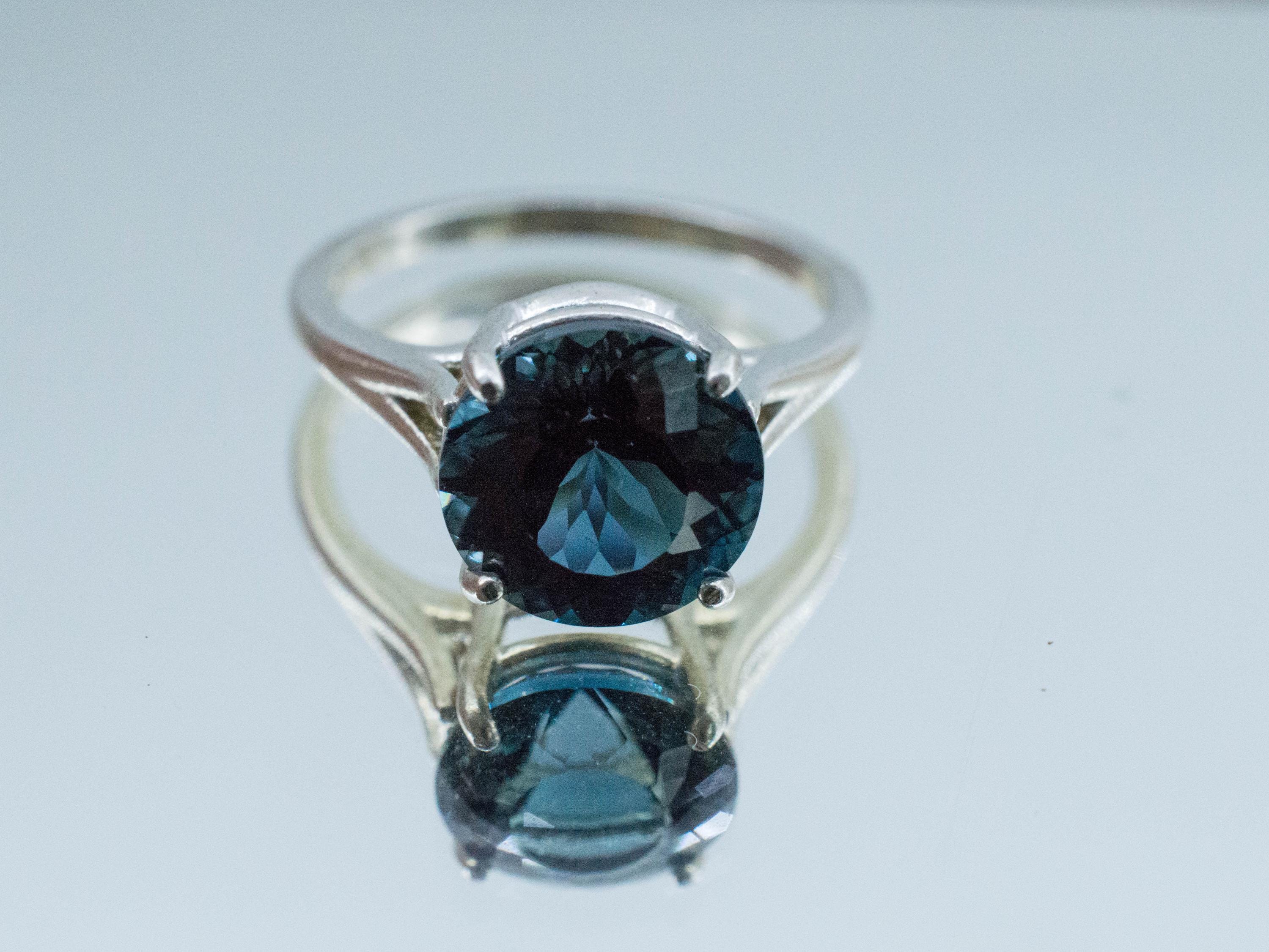 London Blue Topaz Ring, Natural Brazil Topaz; 4.470cts - Mark Oliver Gems