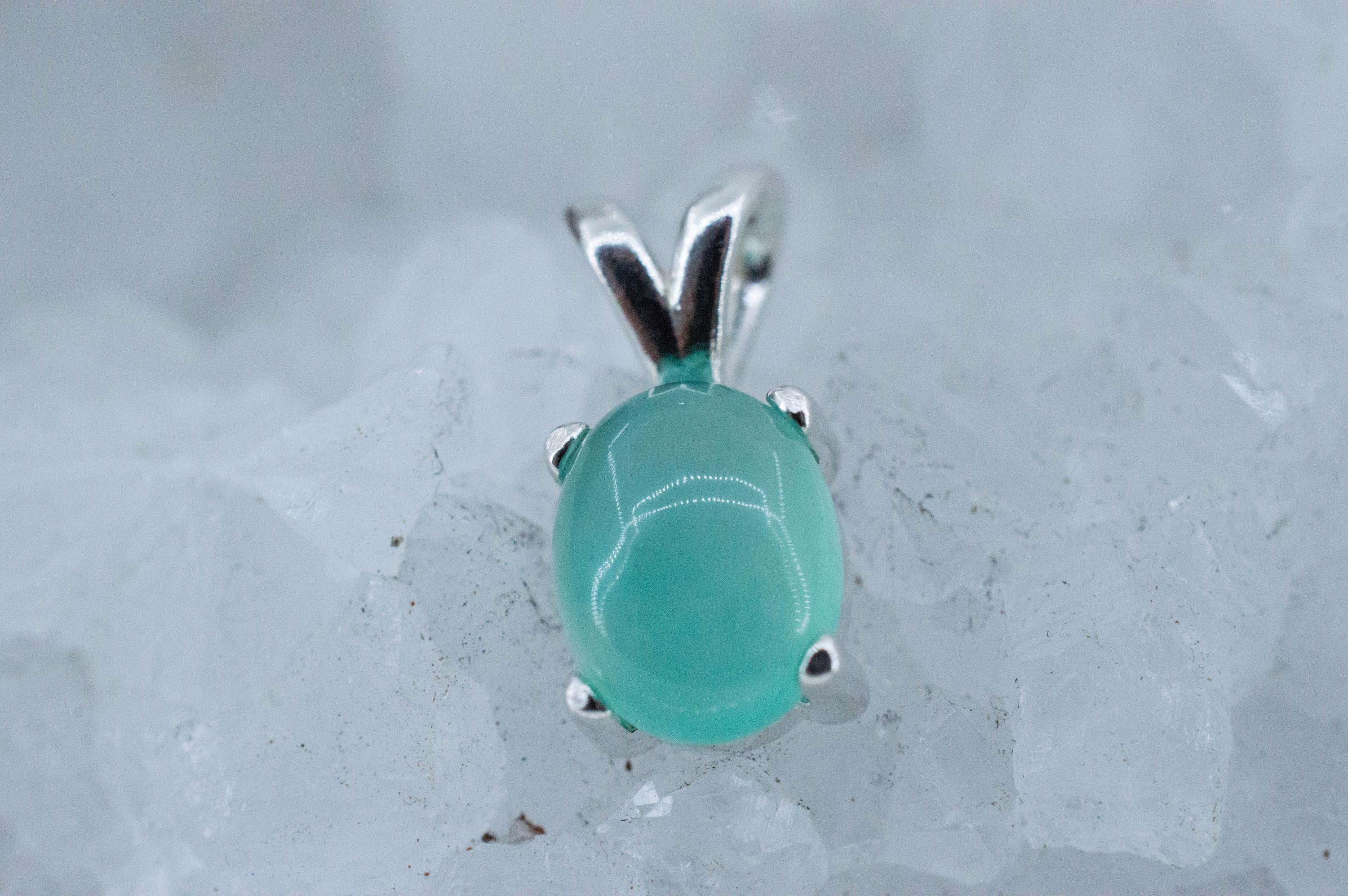 Aquaprase Pendant; Genuine Untreated African Aquaprase™; 2.115cts - Mark Oliver Gems