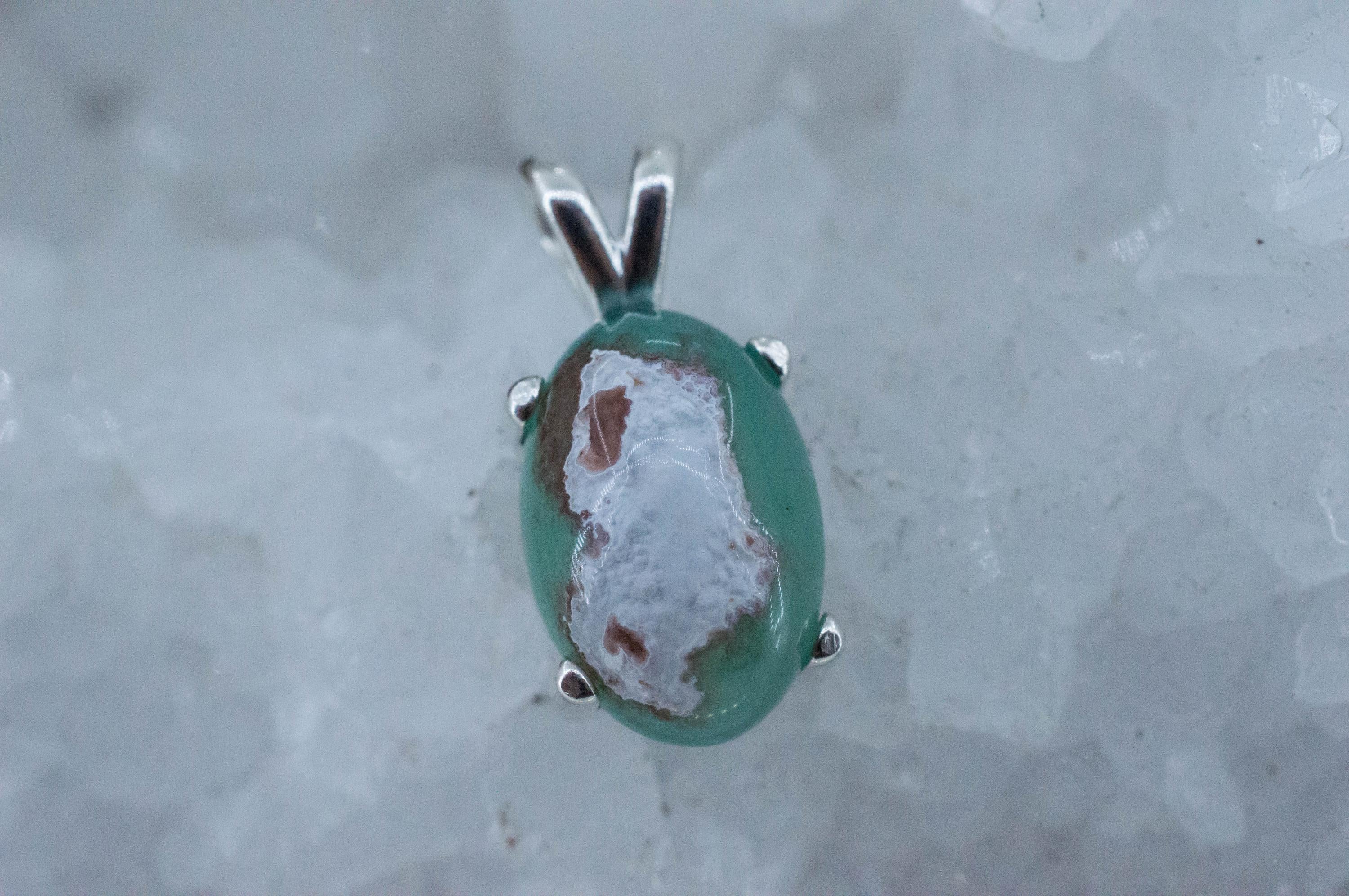 Aquaprase Pendant; Genuine Untreated African Aquaprase™; 6.885cts - Mark Oliver Gems