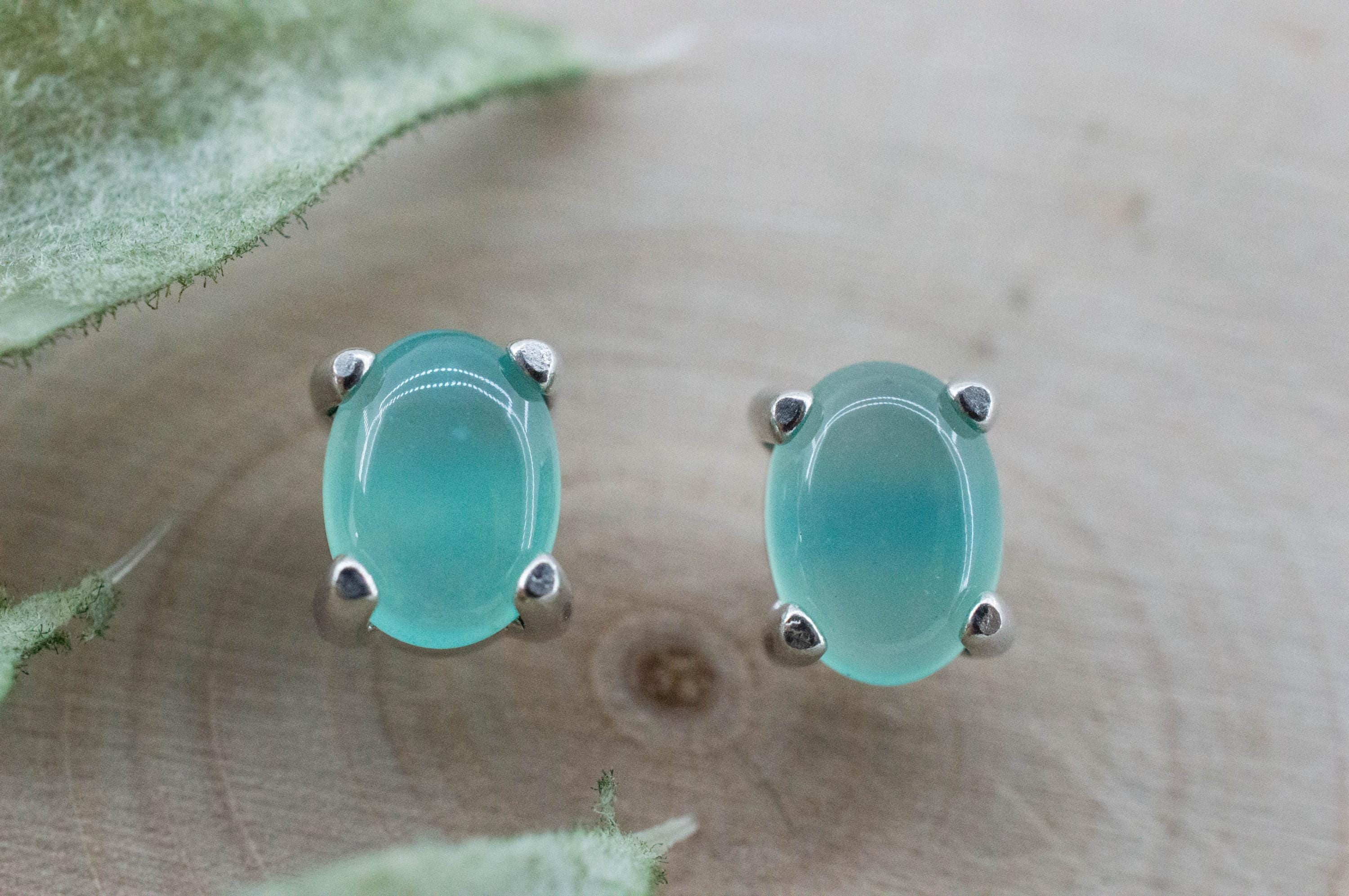 Aquaprase Earrings; Natural Untreated African Aquaprase™; 1.395cts - Mark Oliver Gems