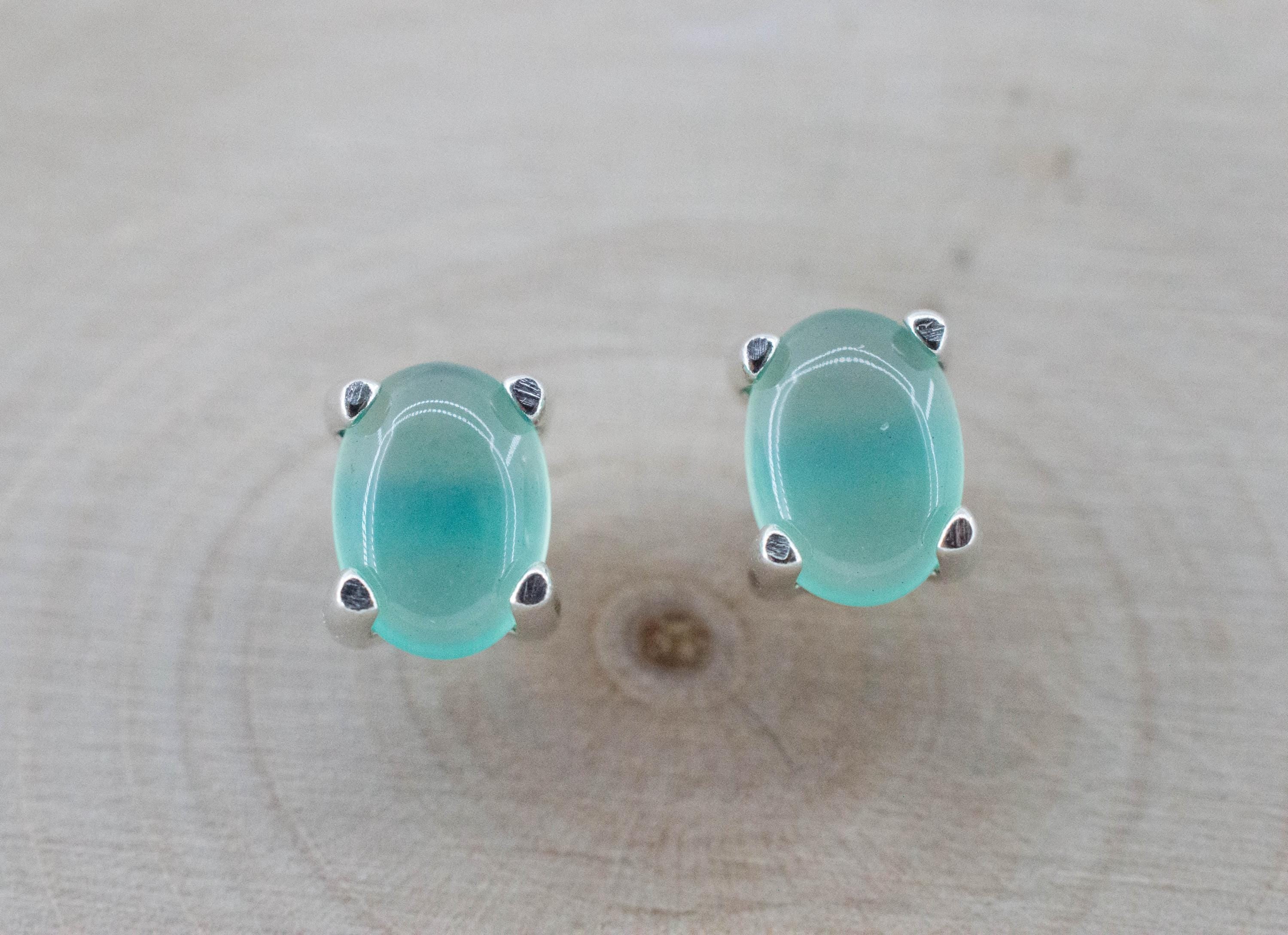 Aquaprase Earrings; Natural Untreated African Aquaprase™; 1.415cts - Mark Oliver Gems