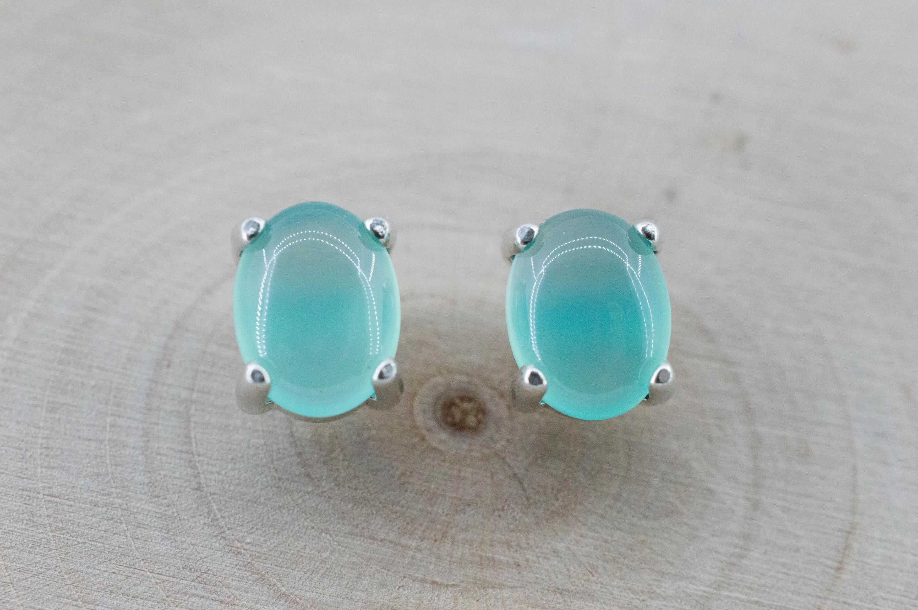 Aquaprase Earrings; Natural Untreated African Aquaprase™; 2.175cts - Mark Oliver Gems