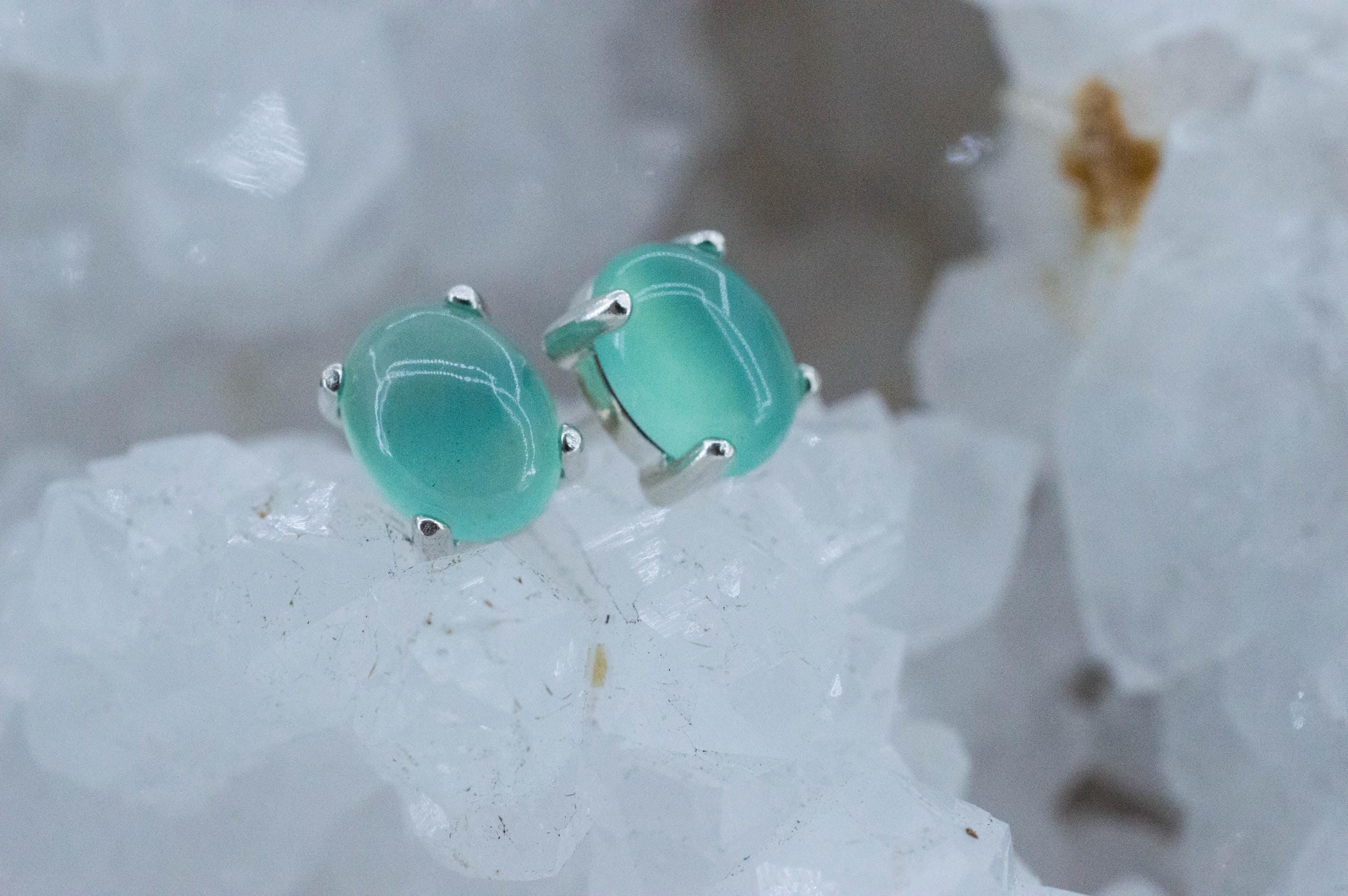 Aquaprase Earrings; Natural Untreated African Aquaprase™; 2.715cts - Mark Oliver Gems