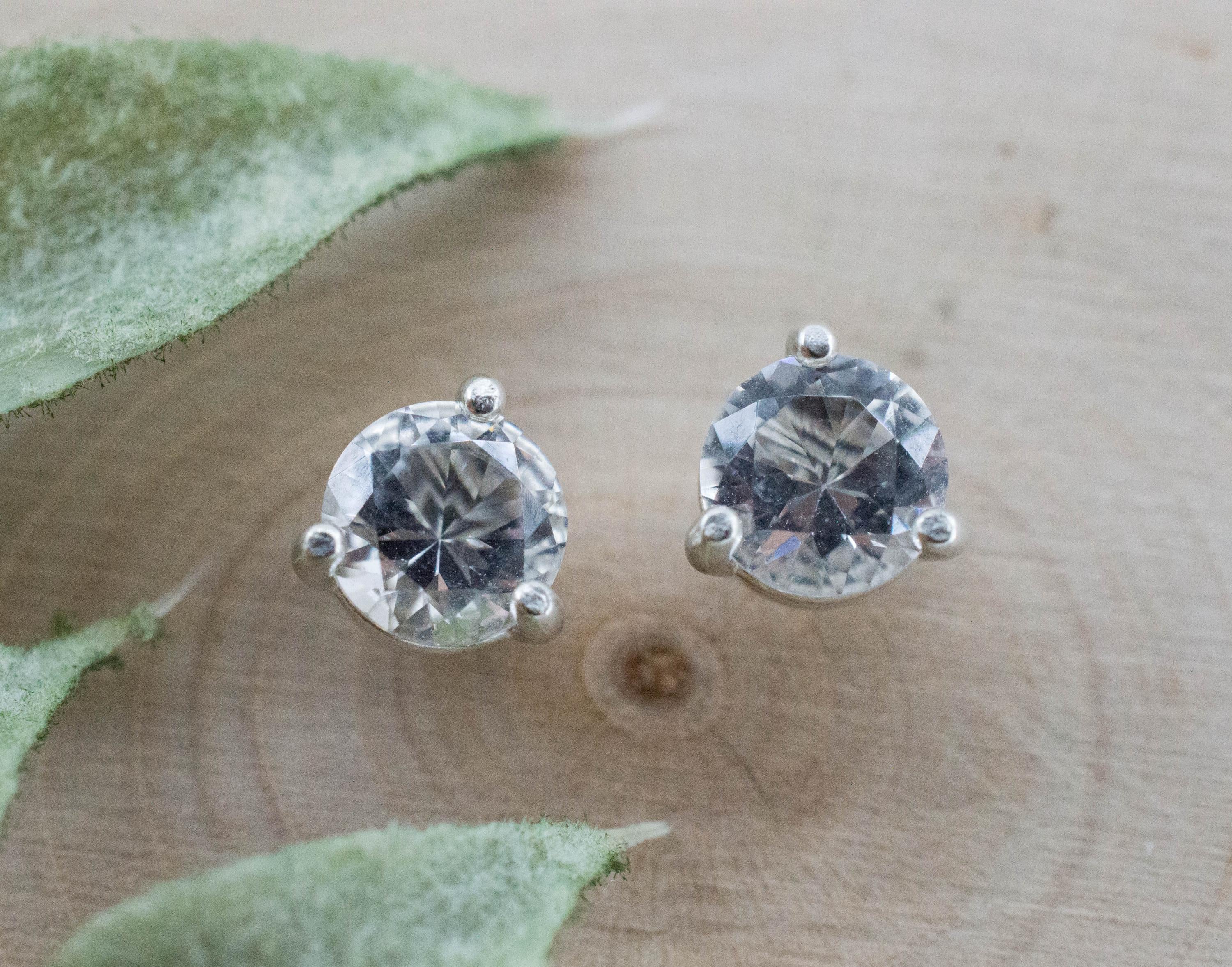 Quartz Earrings, Natural Untreated Tanzania Mondo Quartz; 1.395cts - Mark Oliver Gems