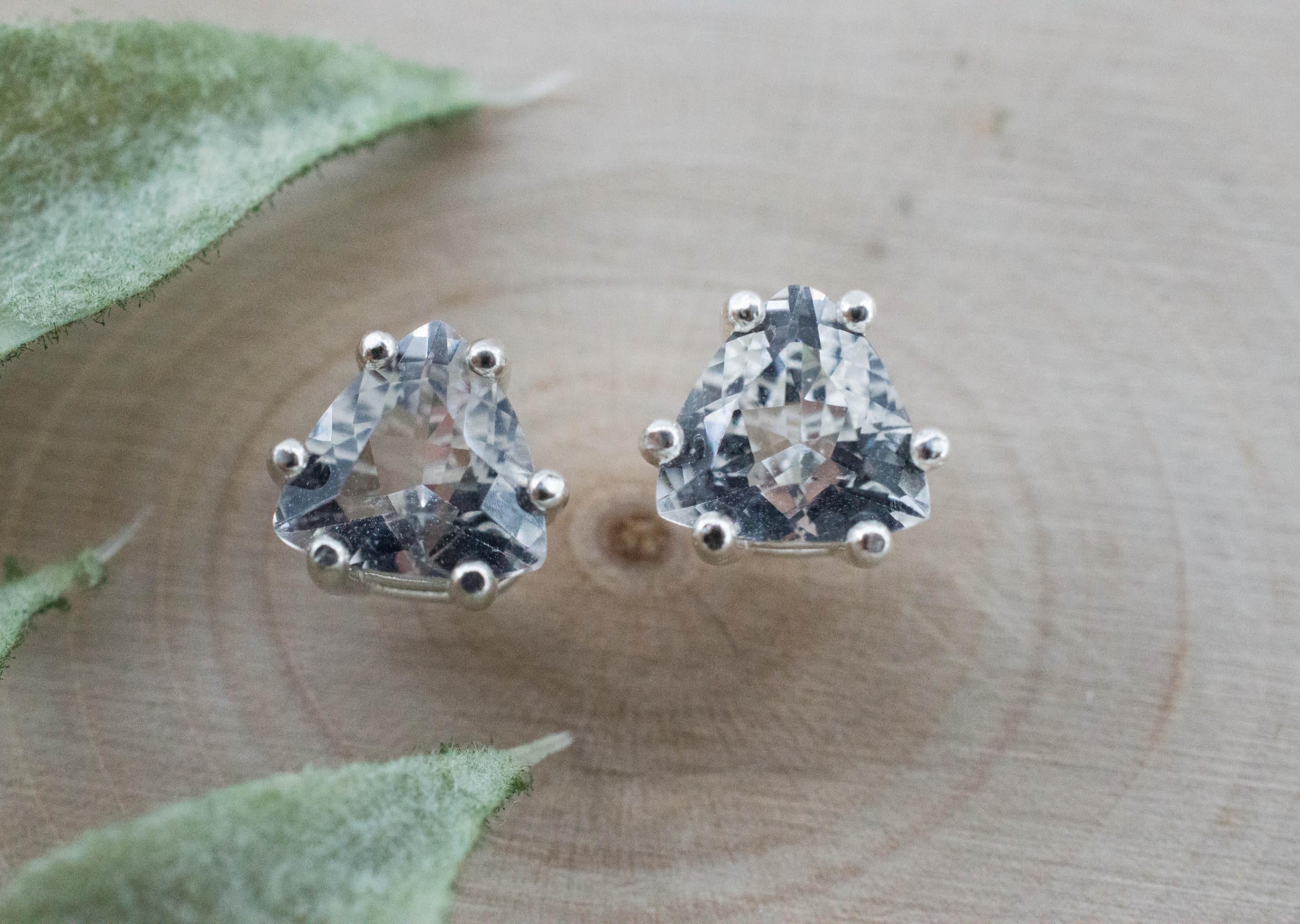 Quartz Earrings, Natural Untreated Tanzania Mondo Quartz; 1.890cts - Mark Oliver Gems
