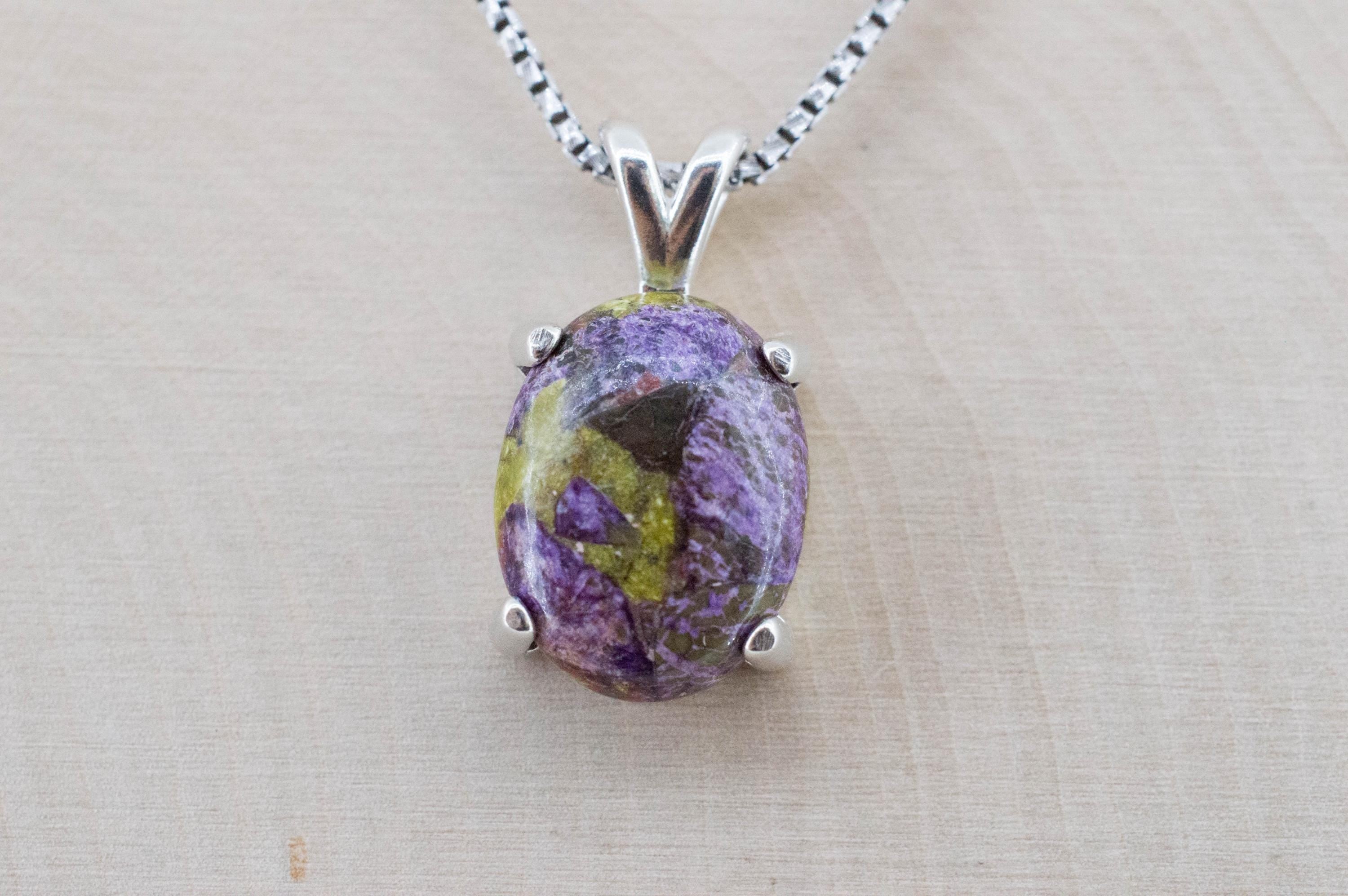 Stichtite Pendant; Natural Untreated Australia Atlantisite; 5.905cts - Mark Oliver Gems