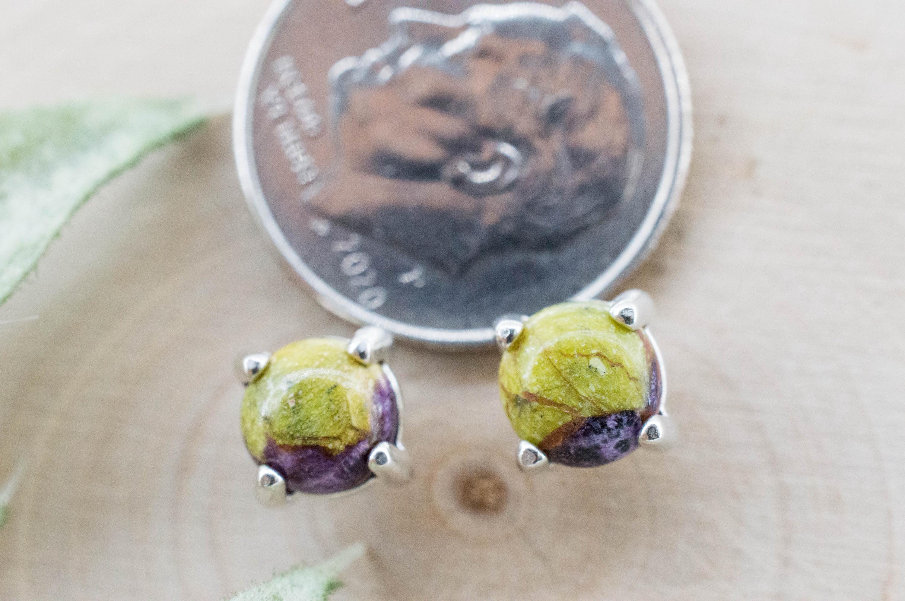 Stichtite Earrings; Genuine Untreated Australian Atlantisite 1.245cts - Mark Oliver Gems