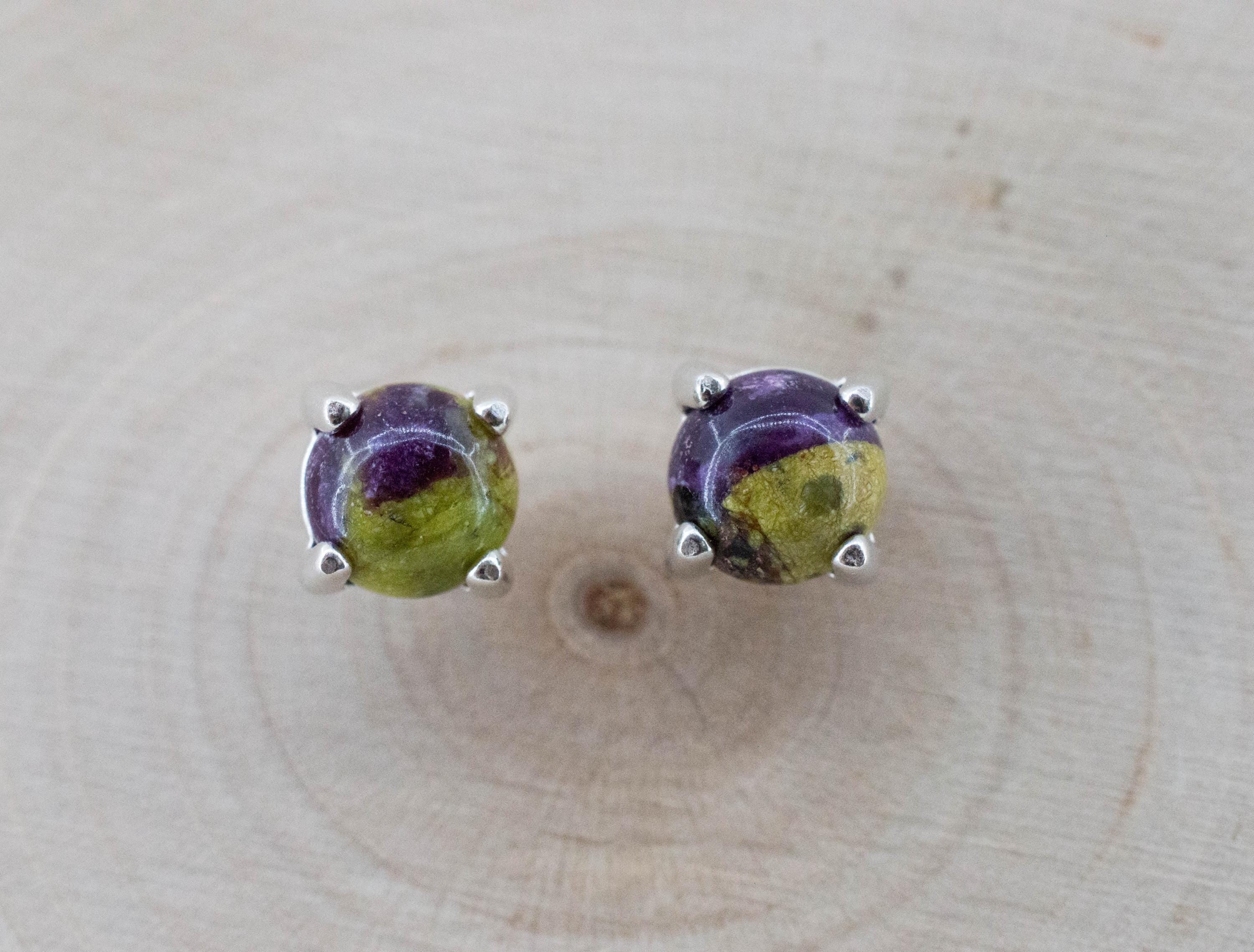 Stichtite Earrings; Genuine Untreated Australian Atlantisite 1.255cts - Mark Oliver Gems