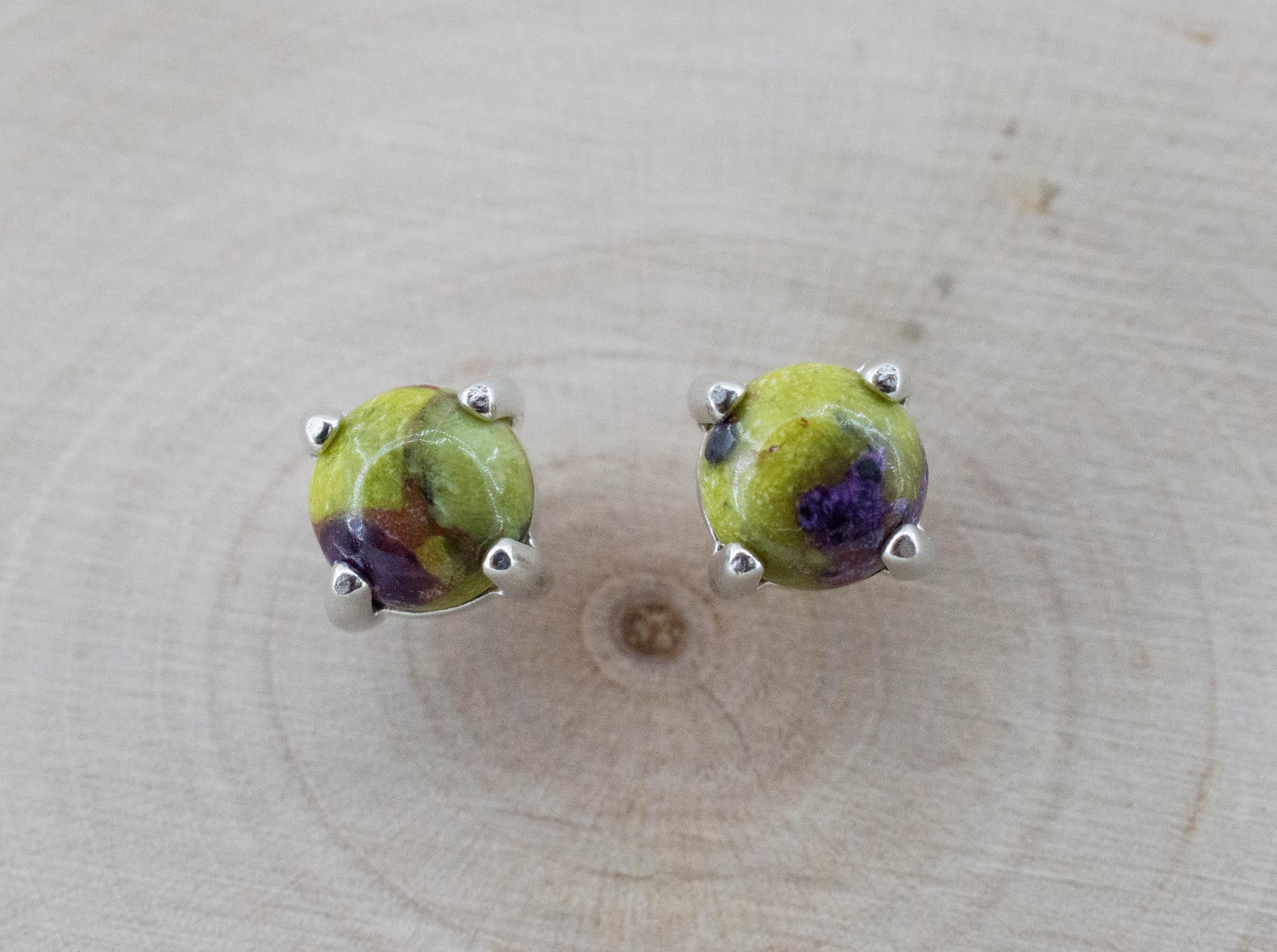Stichtite Earrings; Genuine Untreated Australian Atlantisite 1.310cts - Mark Oliver Gems