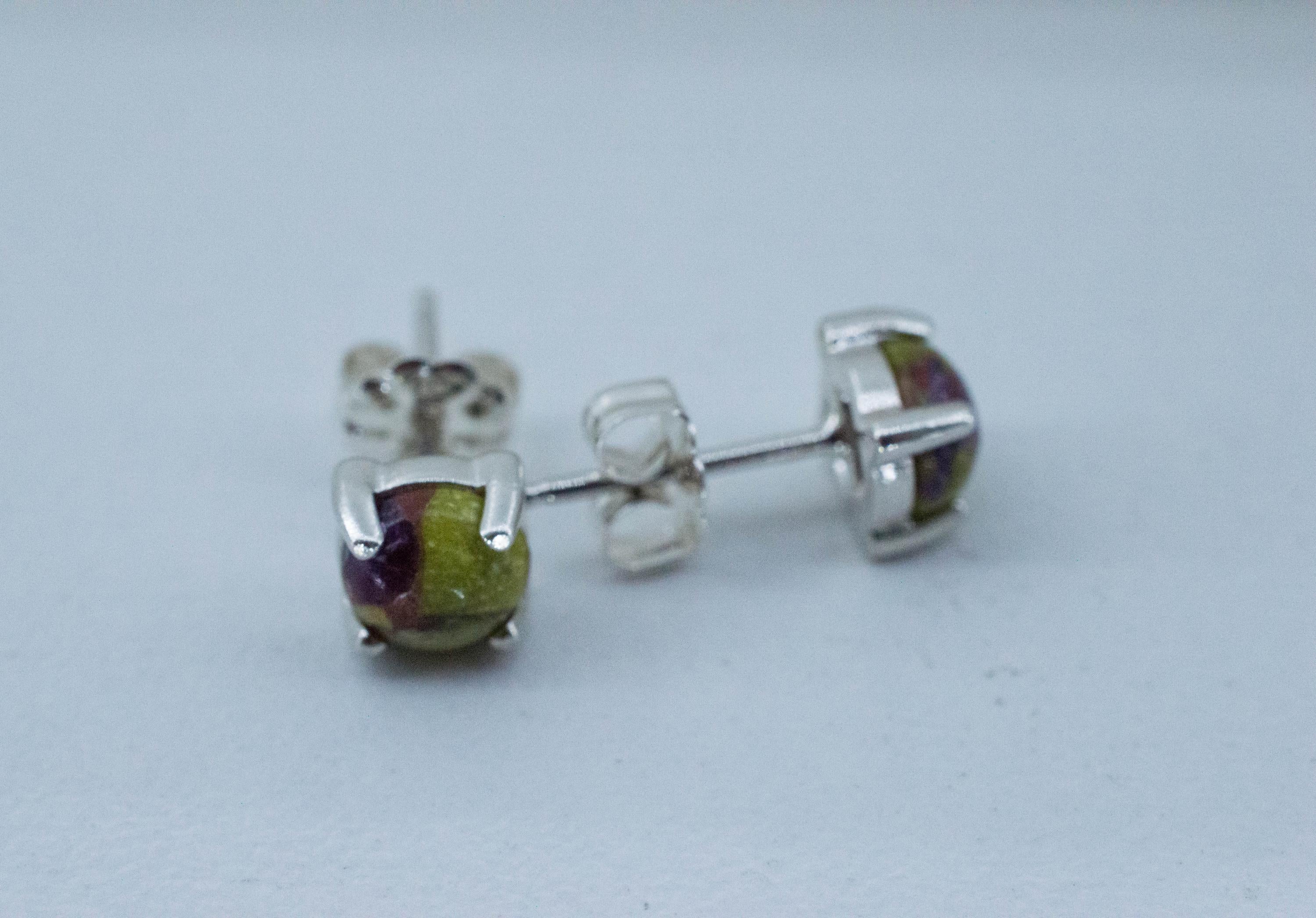 Stichtite Earrings; Genuine Untreated Australian Atlantisite 1.310cts - Mark Oliver Gems