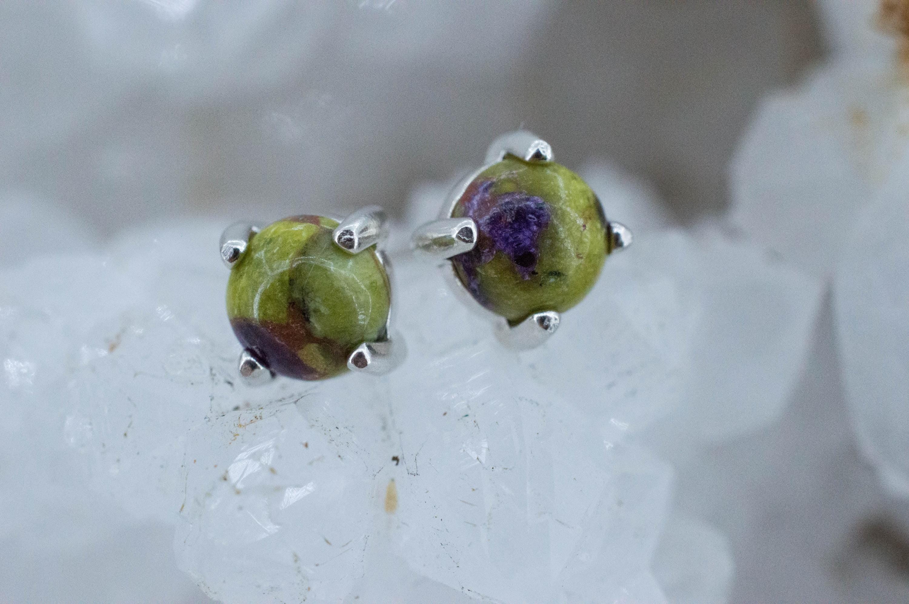 Stichtite Earrings; Genuine Untreated Australian Atlantisite 1.310cts - Mark Oliver Gems