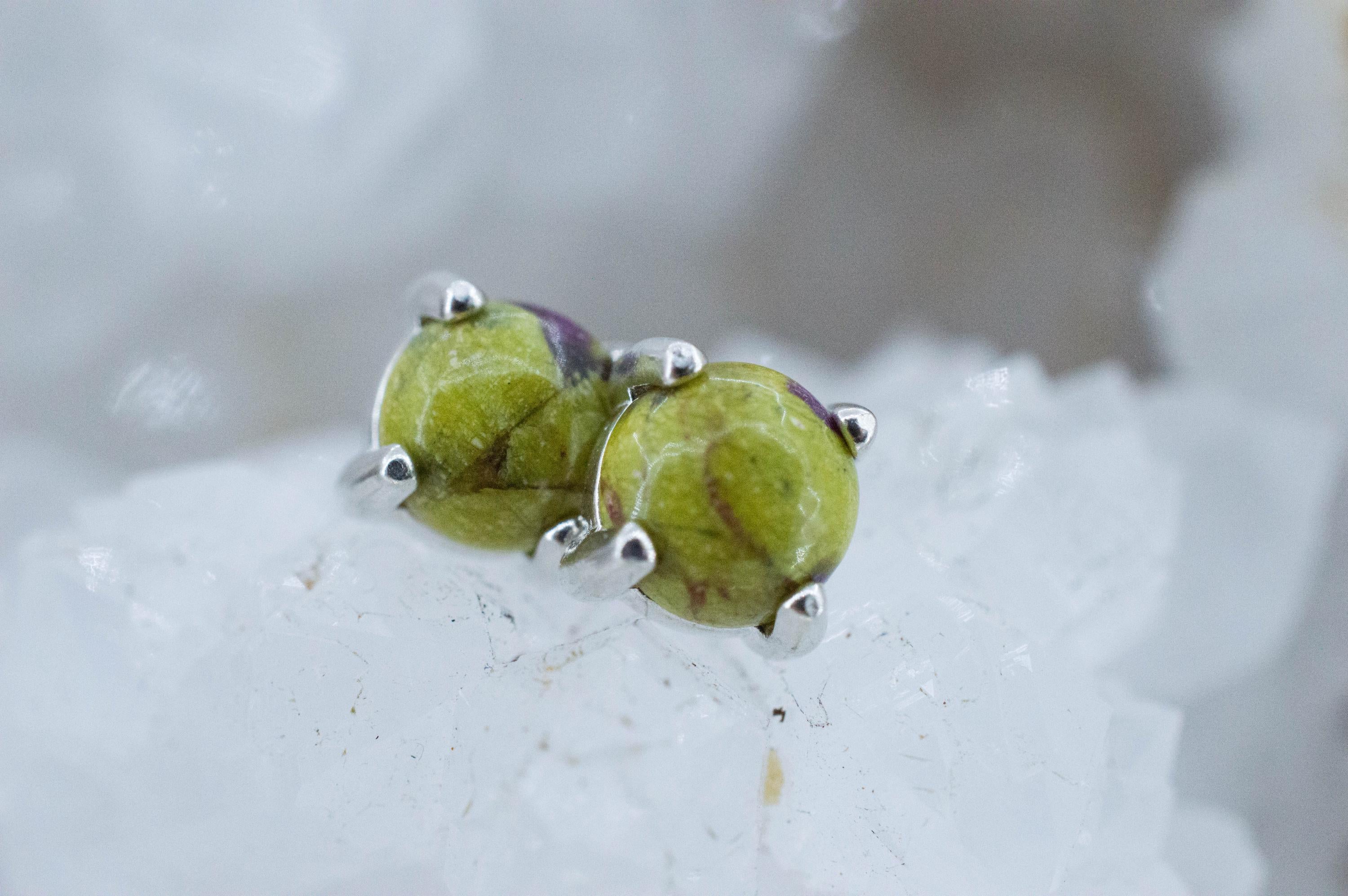 Stichtite Earrings; Genuine Untreated Australian Atlantisite 1.320cts - Mark Oliver Gems