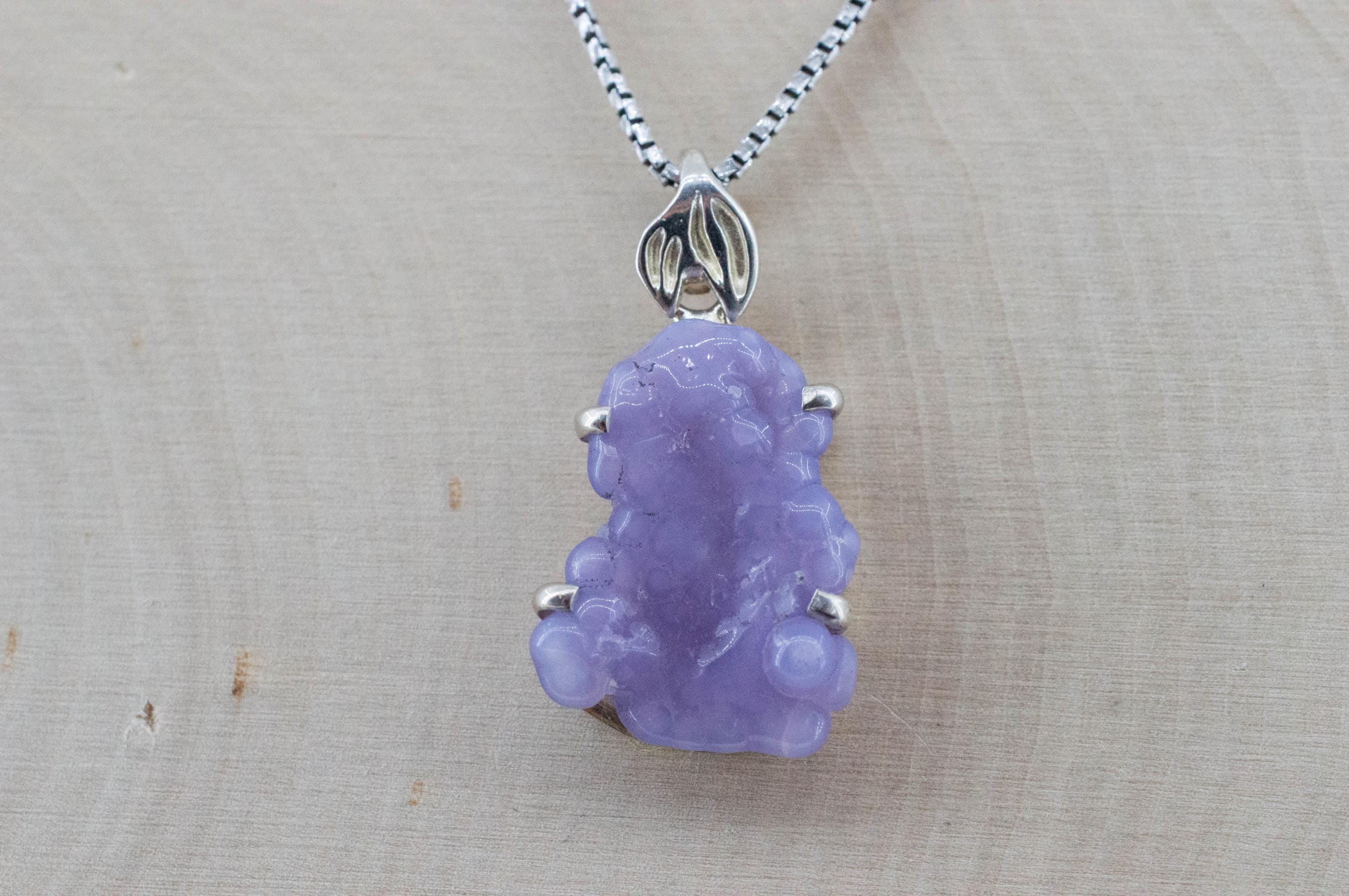 Grape Agate Pendant, Natural Untreated Indonesian Agate; 18.55cts - Mark Oliver Gems