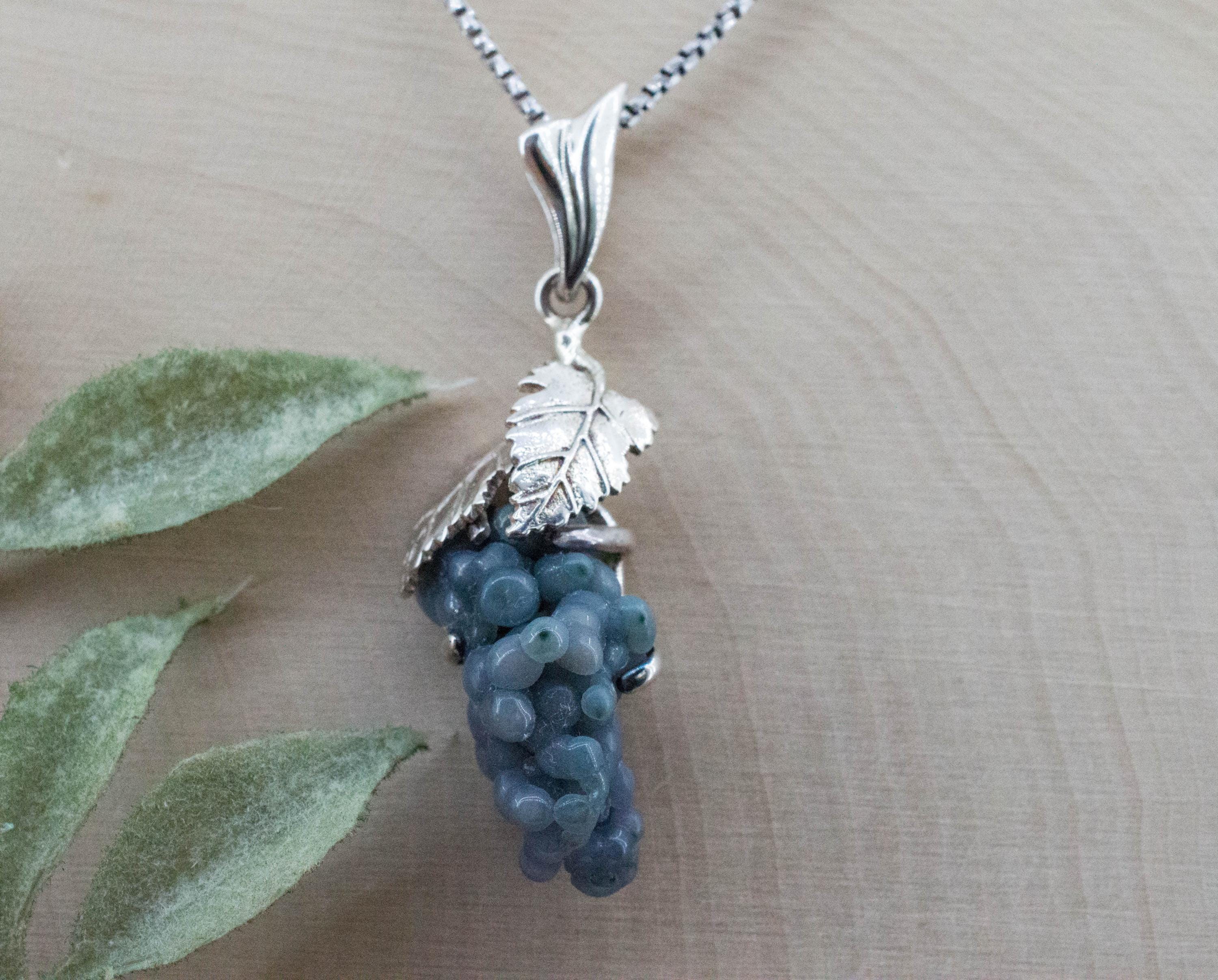 Grape Agate Pendant, Natural Untreated Indonesian Agate; 28.30cts - Mark Oliver Gems