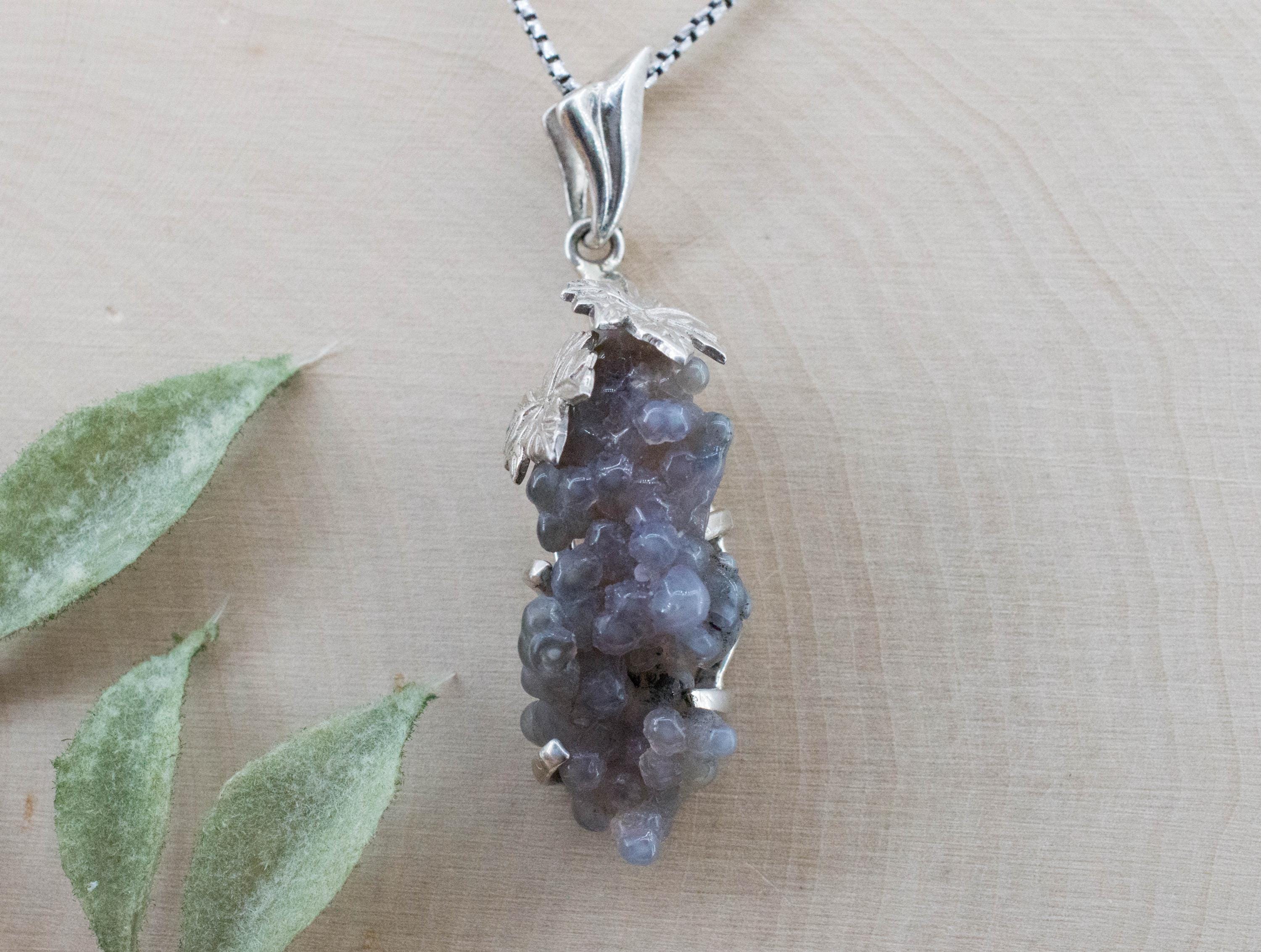 Grape Agate Pendant, Natural Untreated Indonesian Agate; 38.05cts - Mark Oliver Gems