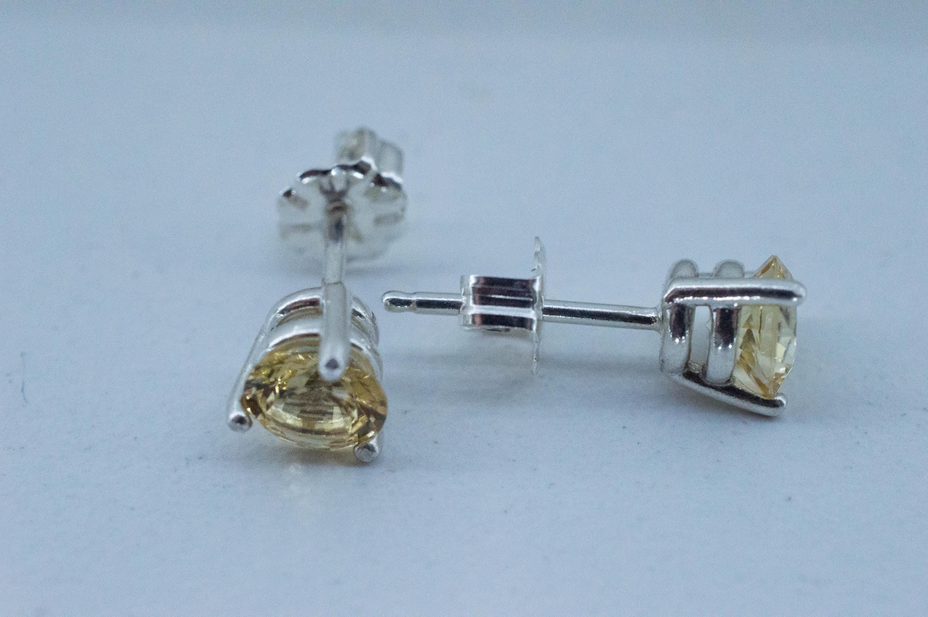 Imperial Topaz Earrings; Natural Untreated Brazil Topaz; 1.240cts - Mark Oliver Gems