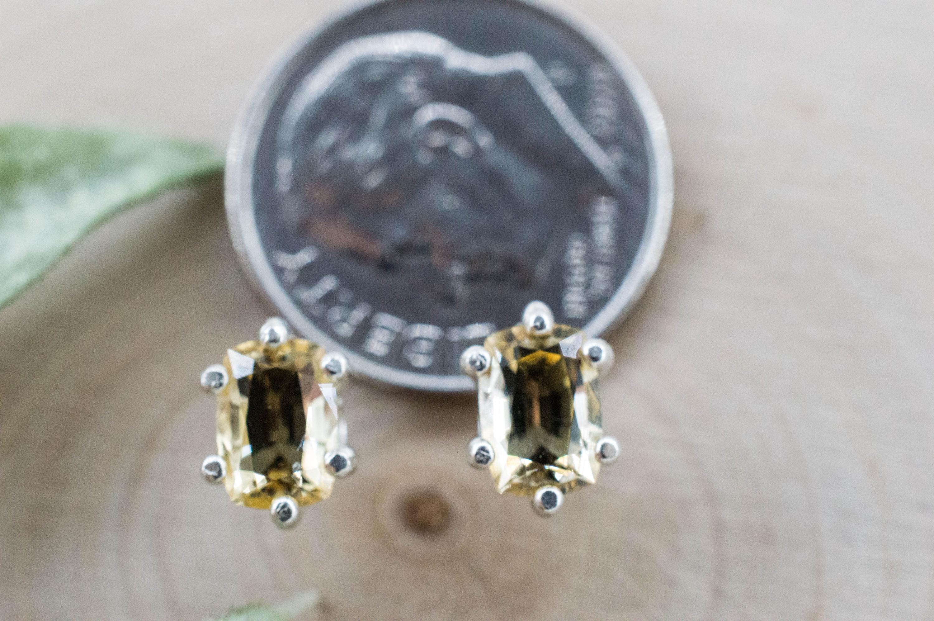 Imperial Topaz Earrings; Natural Untreated Brazil Topaz; 1.500cts - Mark Oliver Gems