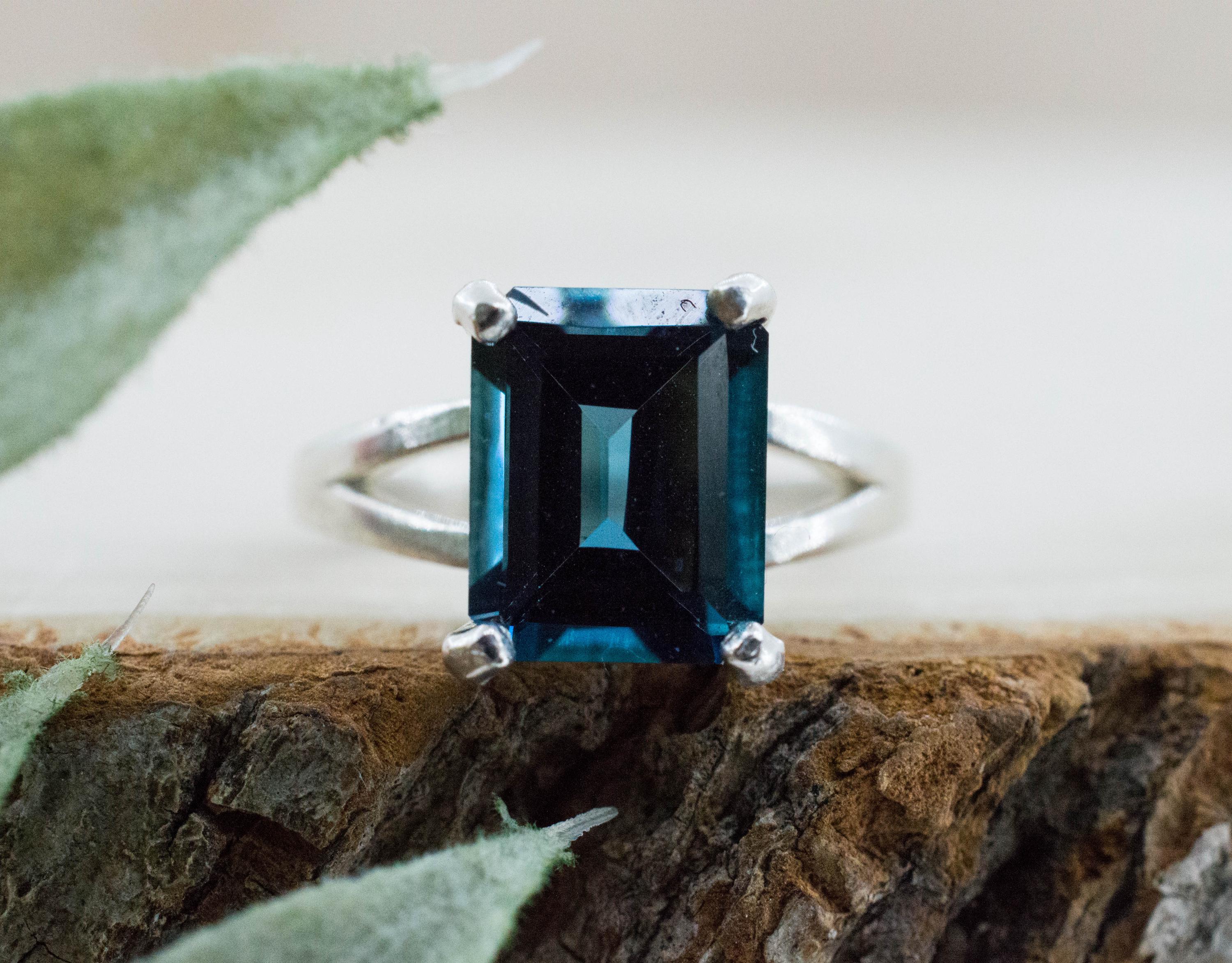 London Blue Topaz Ring, Natural Brazil Topaz; 3.340cts - Mark Oliver Gems