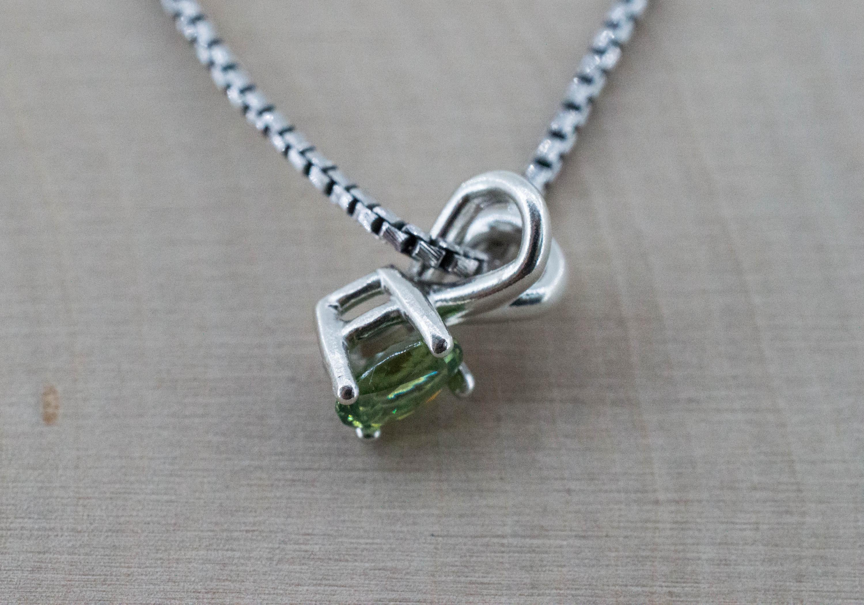 Demantoid Garnet Pendant; Natural Untreated Namibian Demantoid; 0.540cts - Mark Oliver Gems