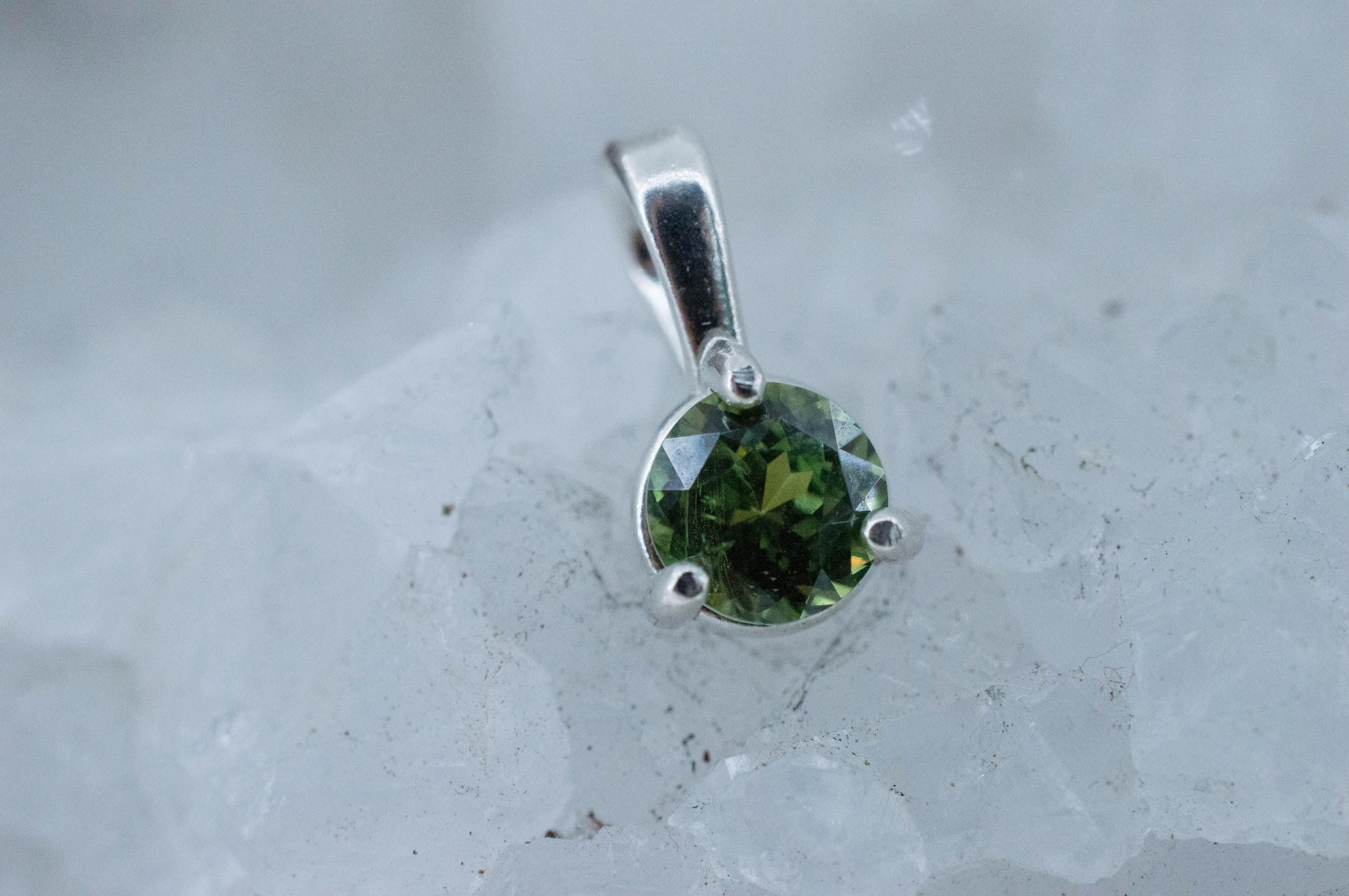 Demantoid Garnet Pendant; Natural Untreated Madagascar Demantoid; 0.785cts - Mark Oliver Gems