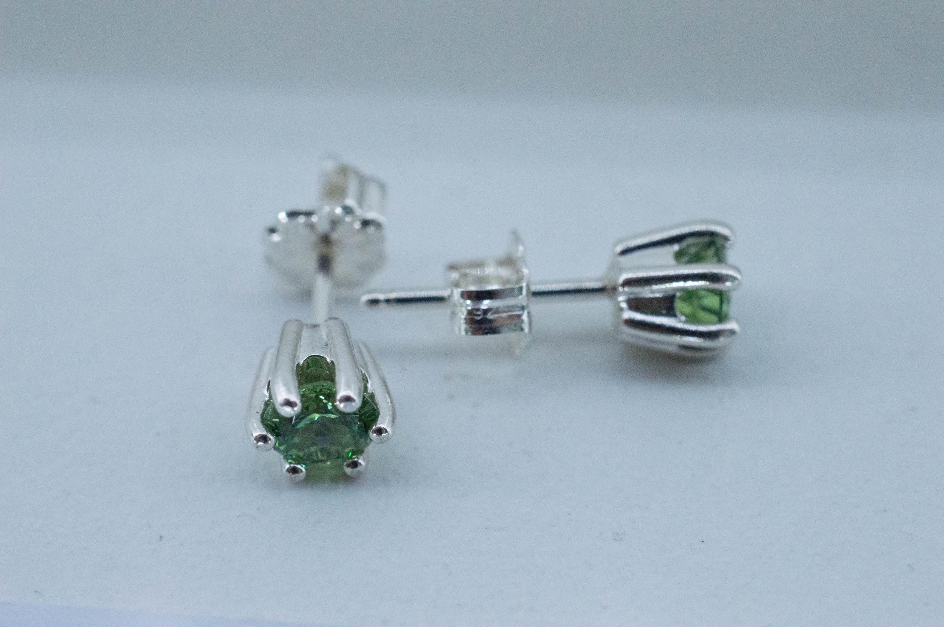 Demantoid Garnet Earrings; Natural Untreated Namibia Demantoid; 0.840cts - Mark Oliver Gems