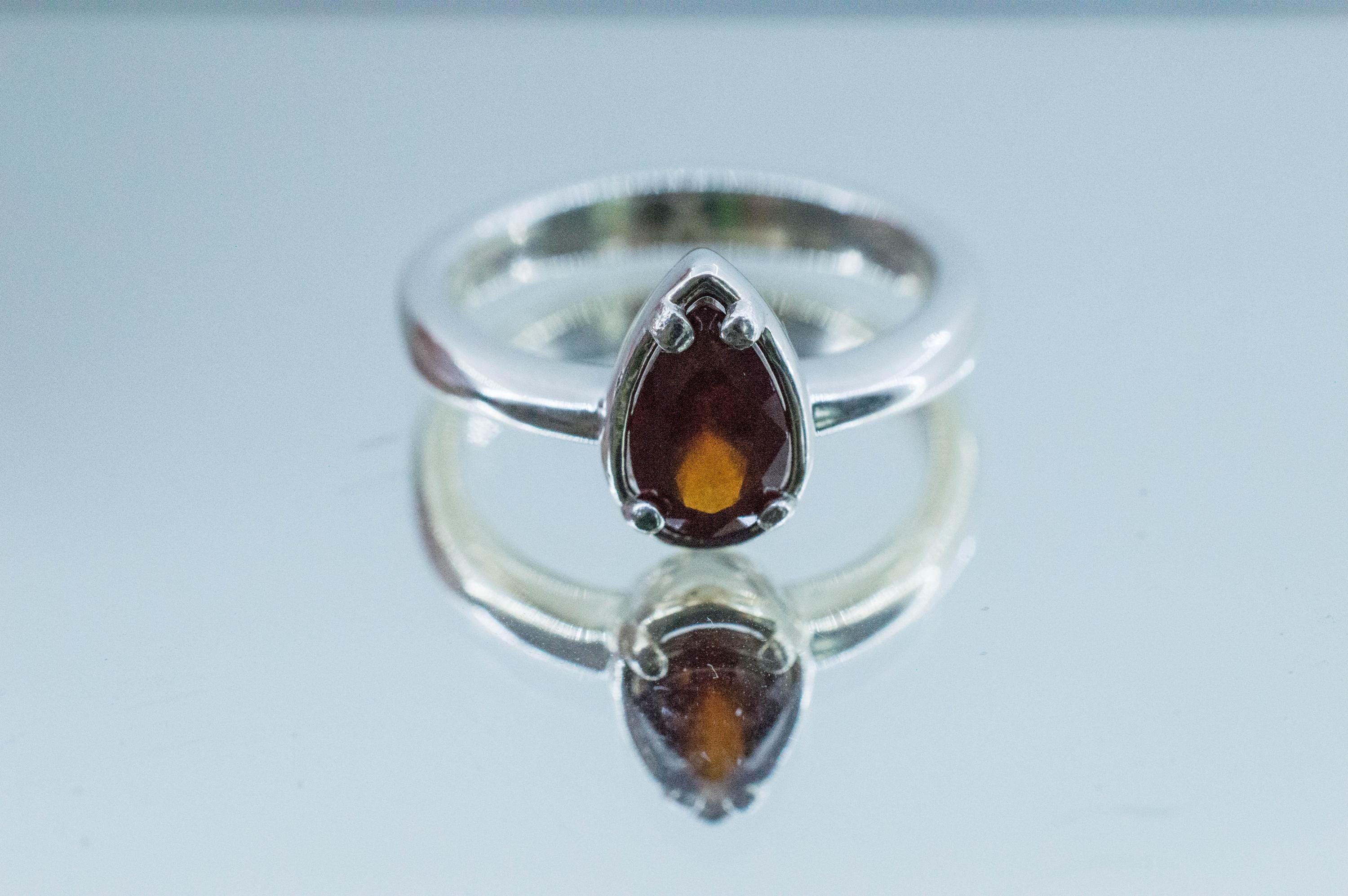Hessonite Garnet Ring; Genuine Untreated South Africa Garnet; 0.955cts - Mark Oliver Gems