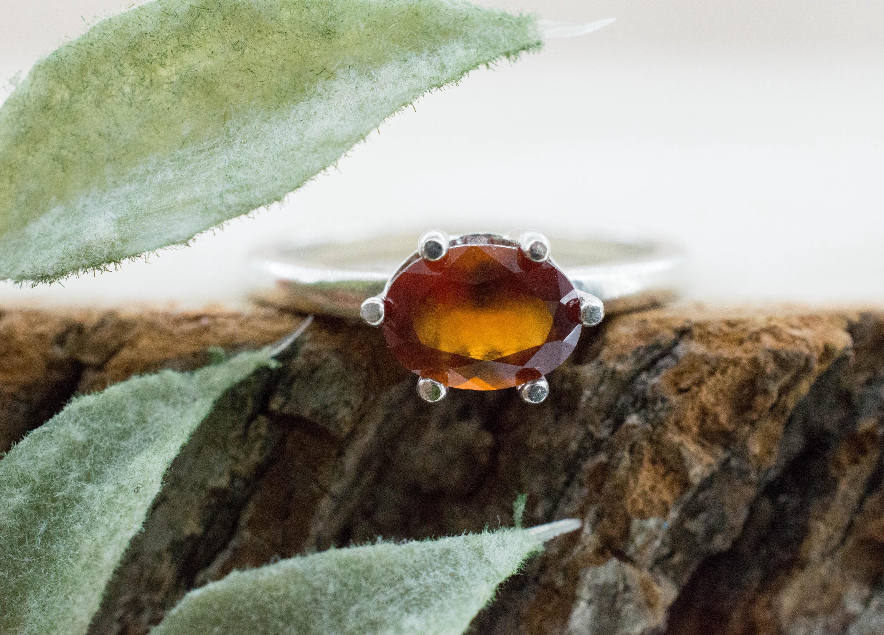 Hessonite Garnet Ring; Genuine Untreated South Africa Garnet; 1.270cts - Mark Oliver Gems