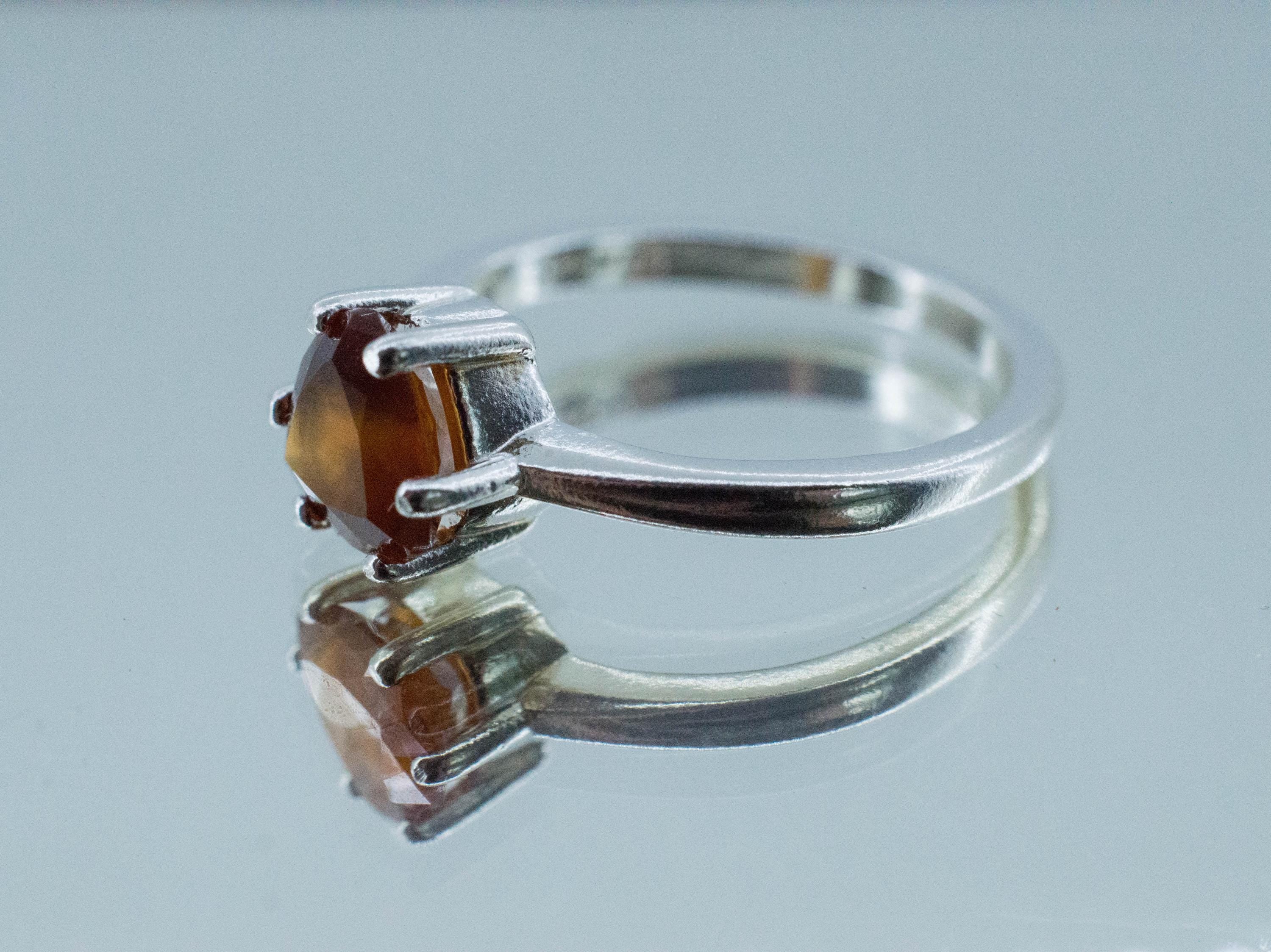 Hessonite Garnet Ring; Genuine Untreated South Africa Garnet; 1.385cts - Mark Oliver Gems