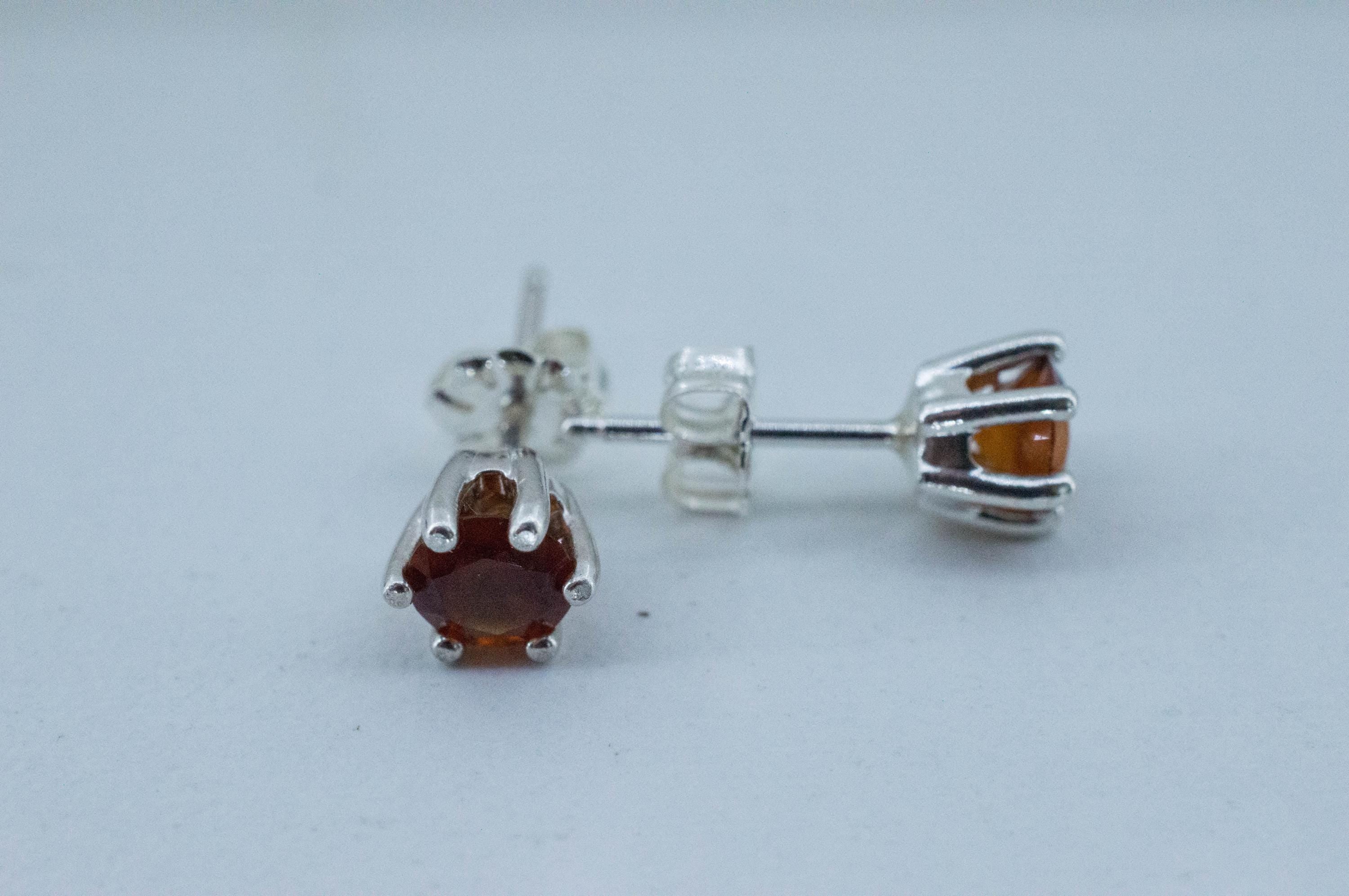 Hessonite Garnet Earrings; Natural Untreated South Africa Garnet; 1.025cts - Mark Oliver Gems