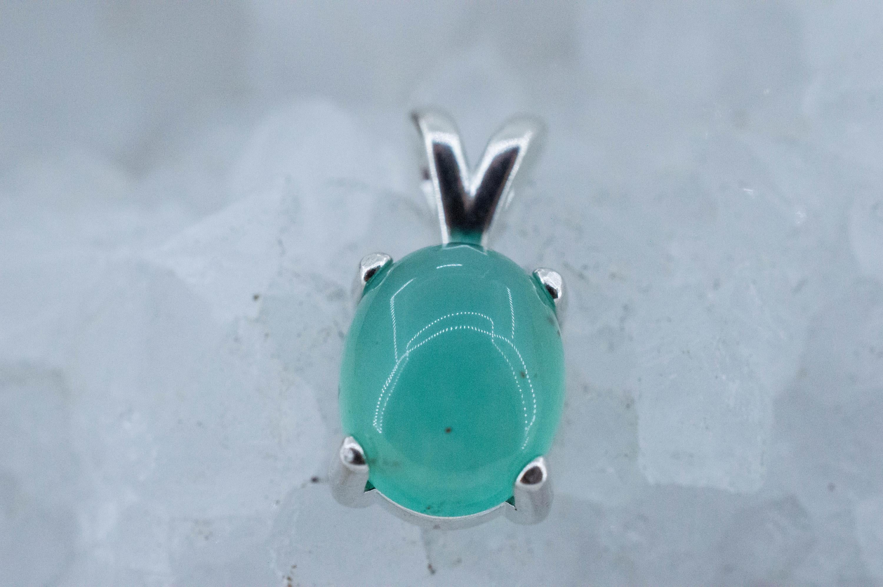 Aquaprase Pendant; Genuine Untreated African Aquaprase™; 3.760cts - Mark Oliver Gems