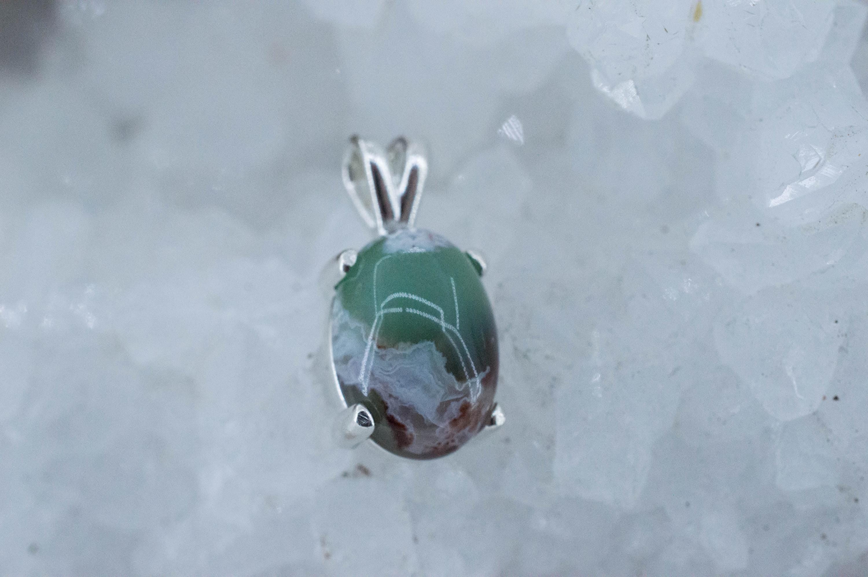 Aquaprase Pendant; Genuine Untreated African Aquaprase™; 6.320cts - Mark Oliver Gems