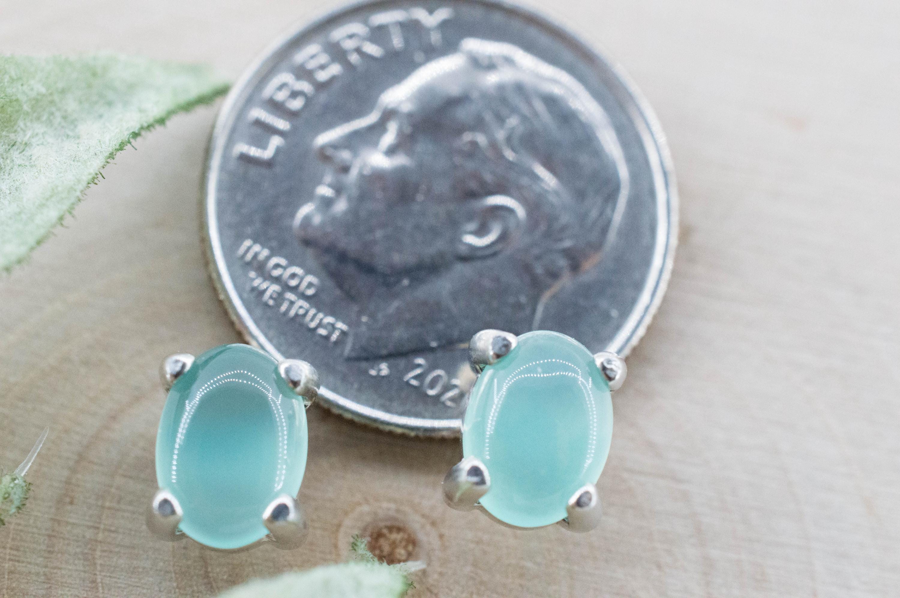 Aquaprase Earrings; Natural Untreated African Aquaprase™; 1.330cts - Mark Oliver Gems