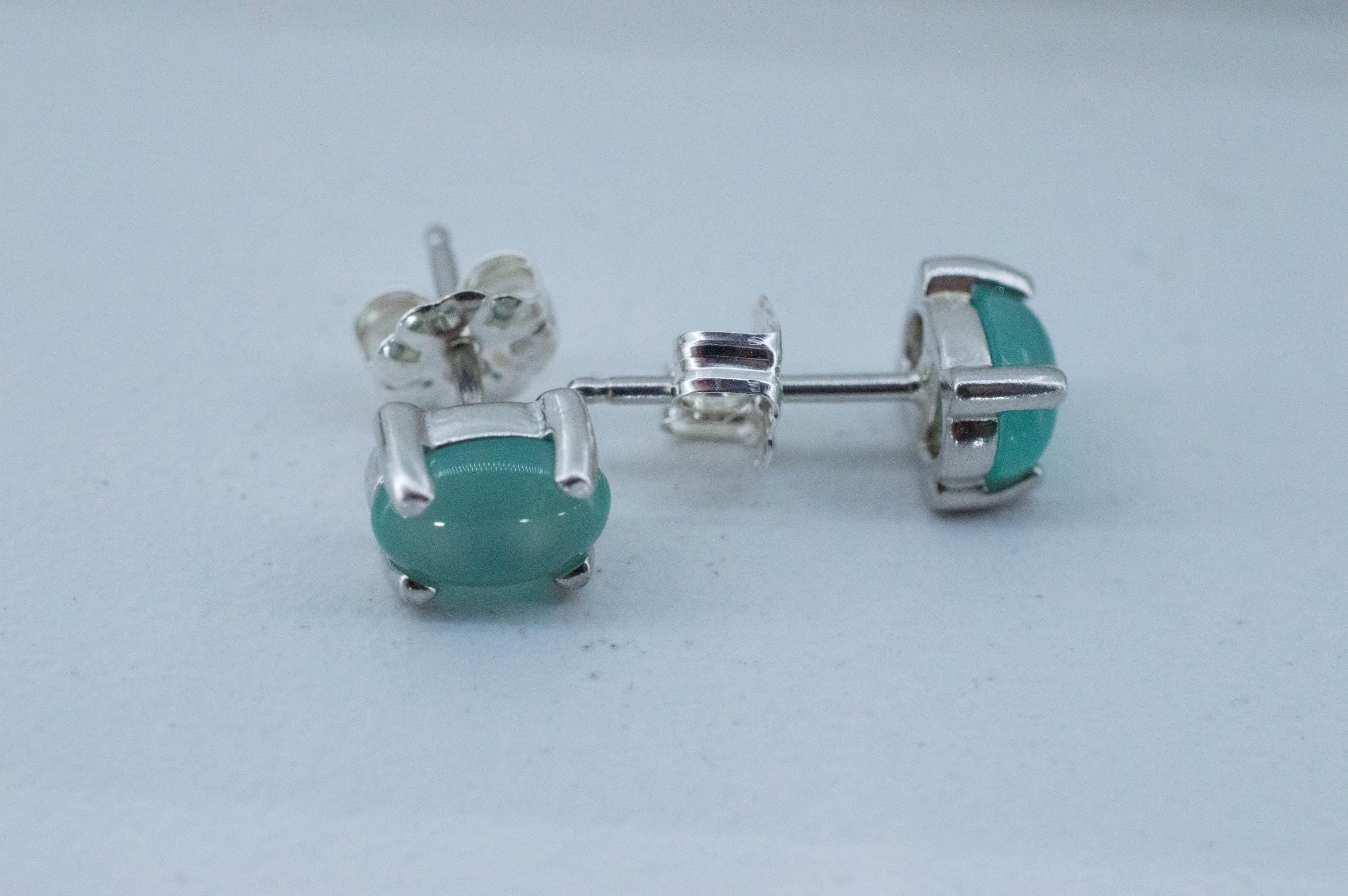 Aquaprase Earrings; Natural Untreated African Aquaprase™; 1.330cts - Mark Oliver Gems