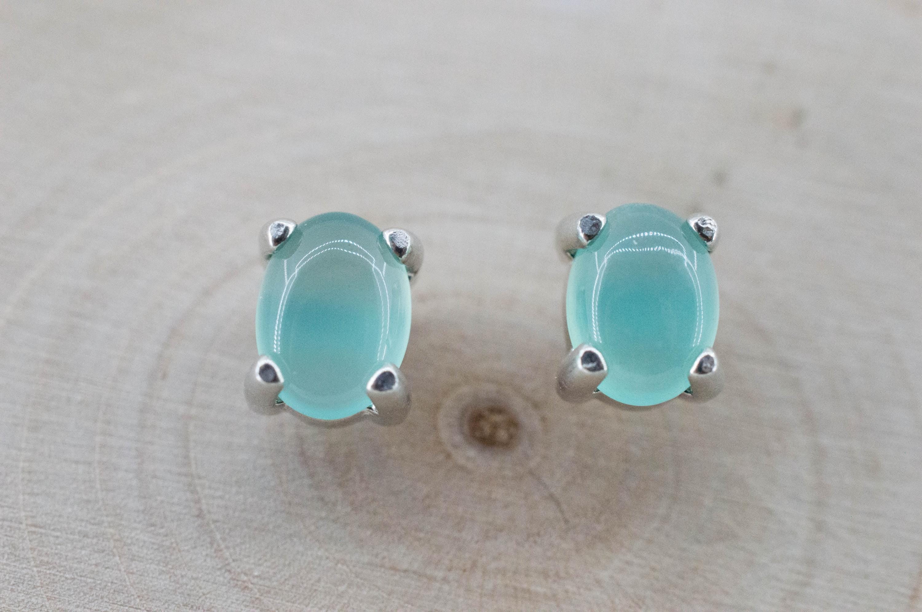 Aquaprase Earrings; Natural Untreated African Aquaprase™; 1.330cts - Mark Oliver Gems